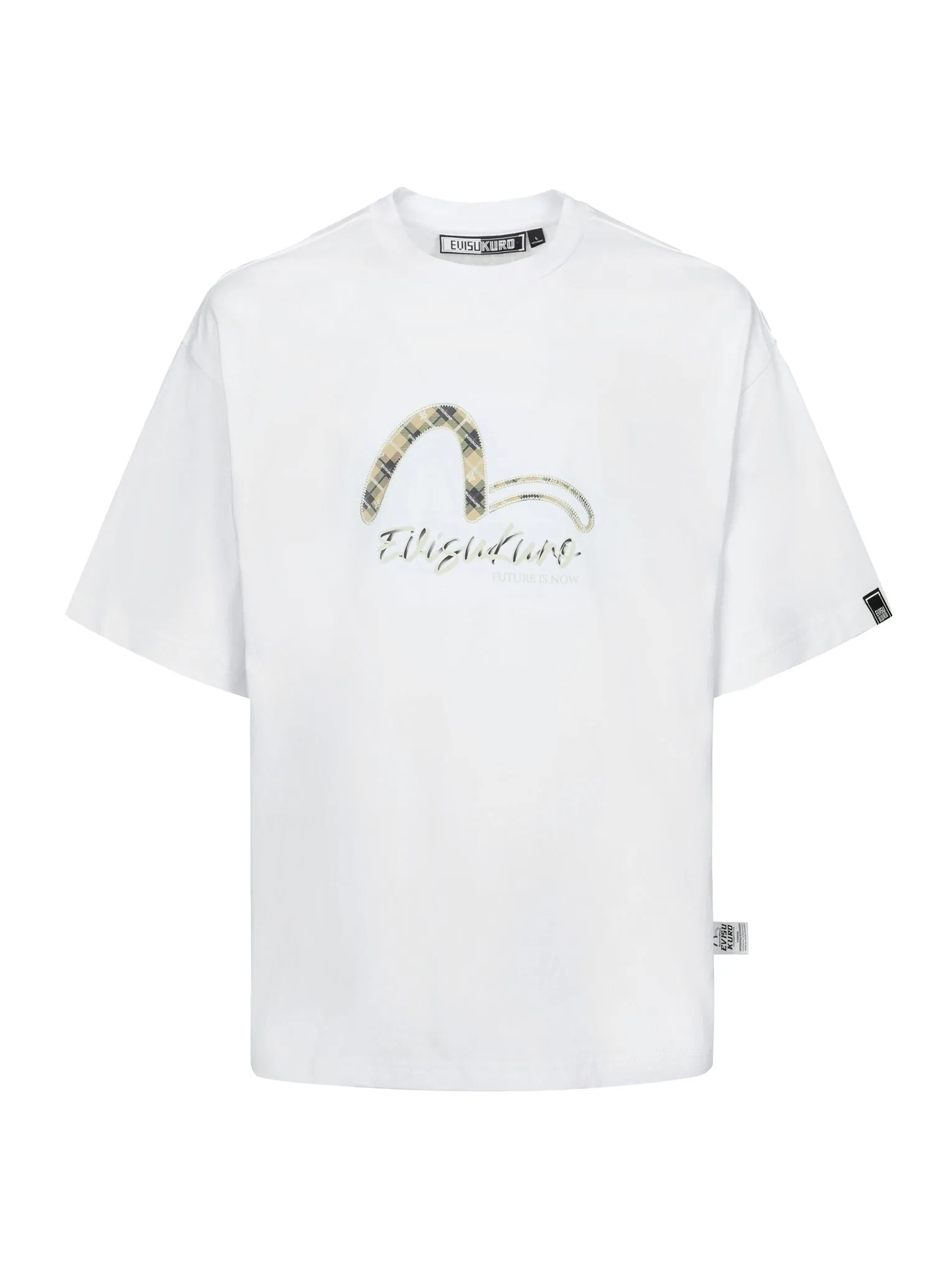 SPRING/ SUMMER COLLECTION 2025 Paisley Check Insert Seagull Loose Fit T-shirt