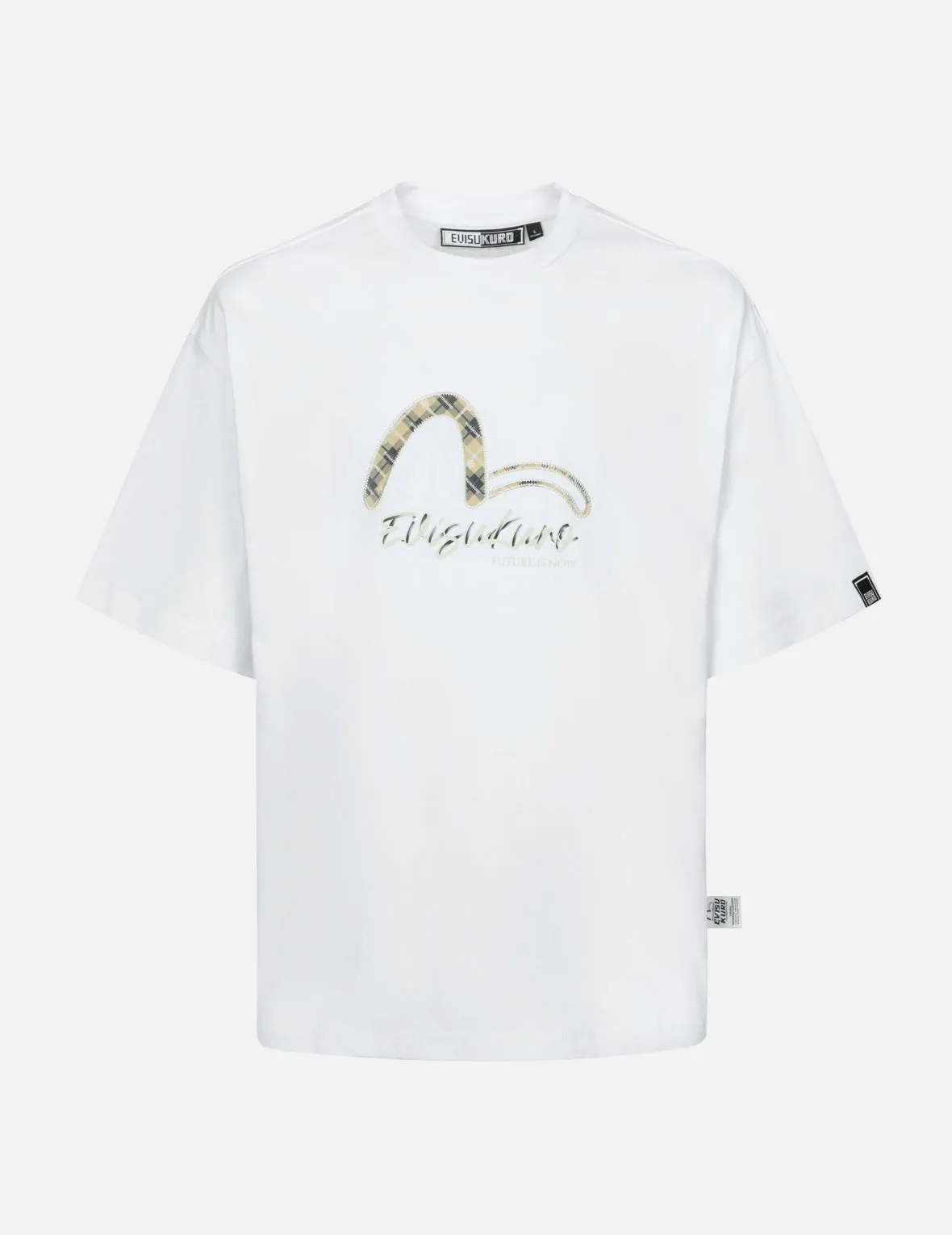 SPRING/ SUMMER COLLECTION 2025 Paisley Check Insert Seagull Loose Fit T-shirt
