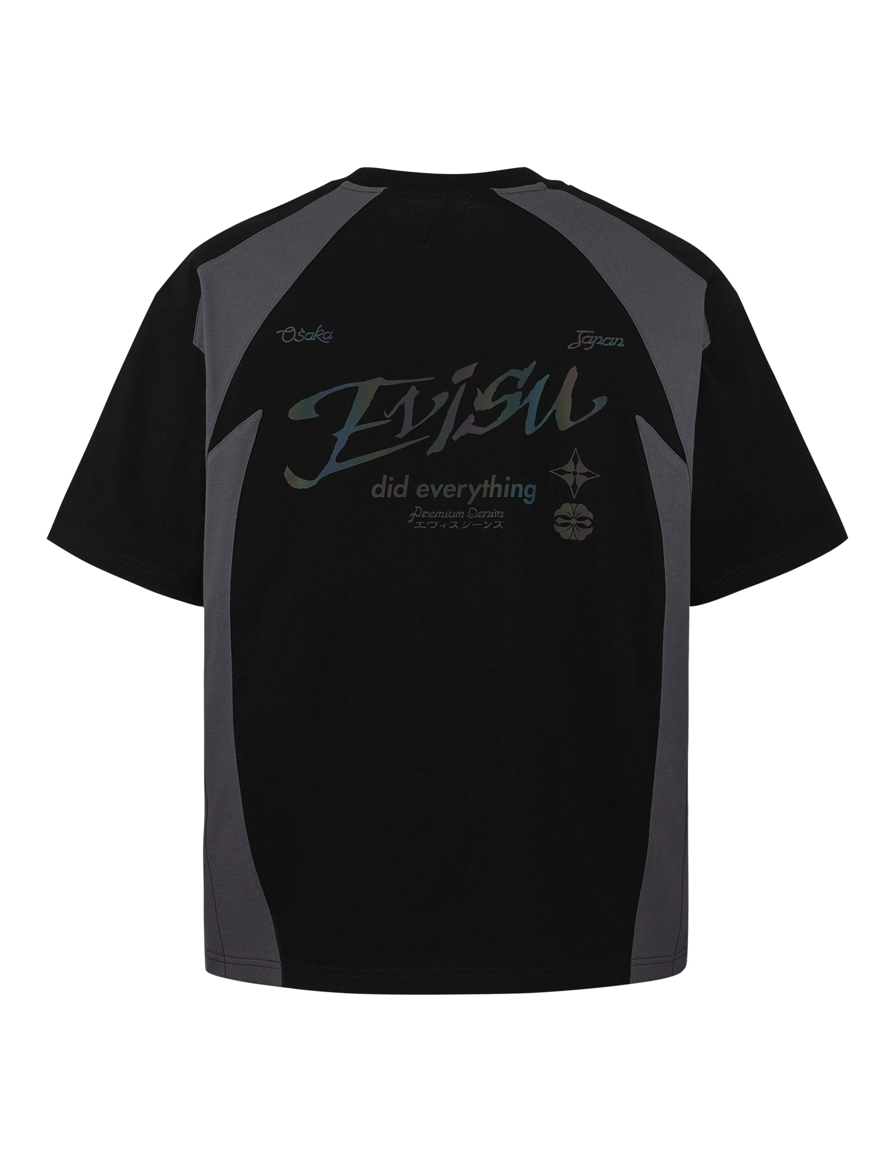 SPRING/ SUMMER COLLECTION 2025 Panel Blocking with Colorful Logo Print Loose Fit T-Shirt