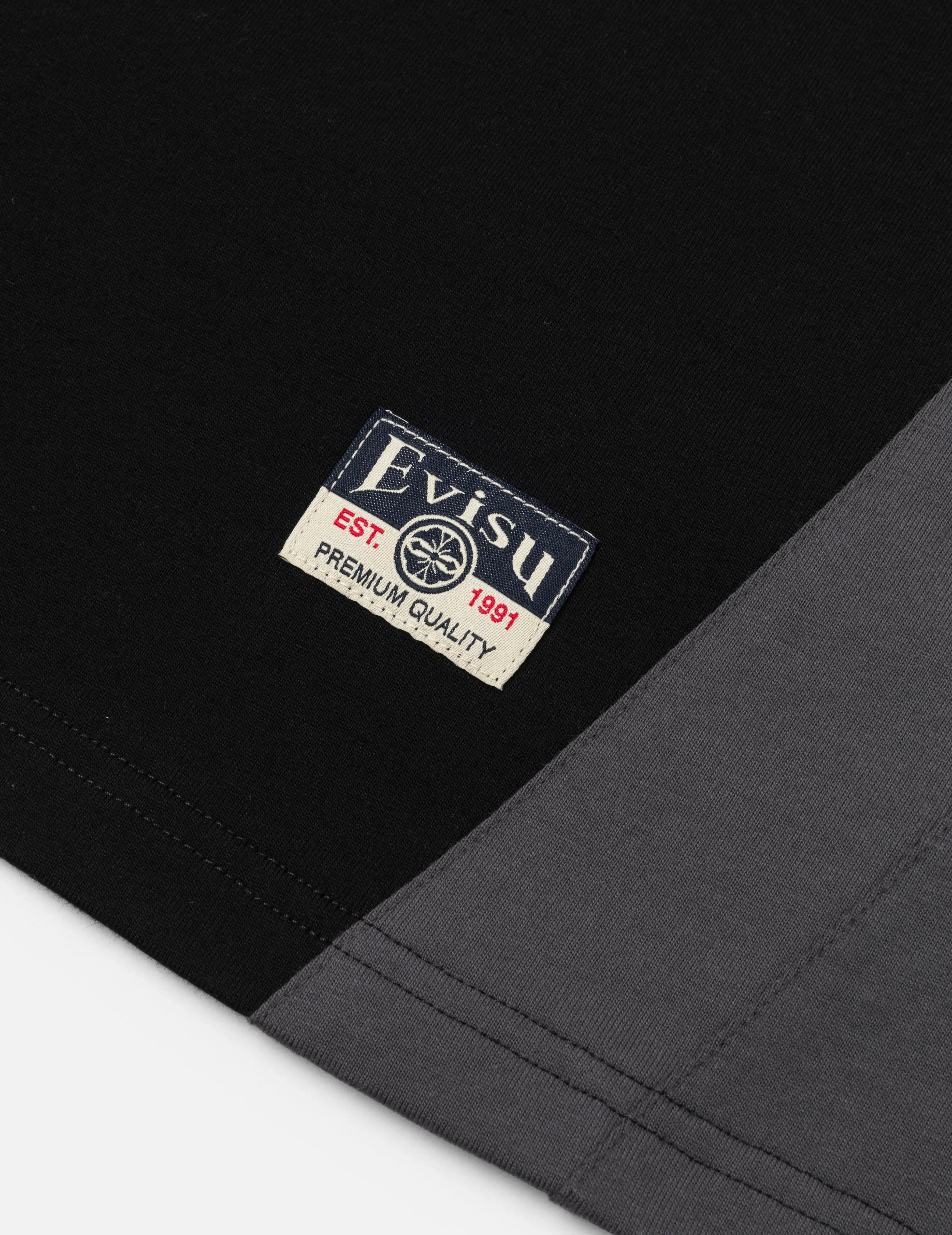 SPRING/ SUMMER COLLECTION 2025 Panel Blocking with Colorful Logo Print Loose Fit T-Shirt