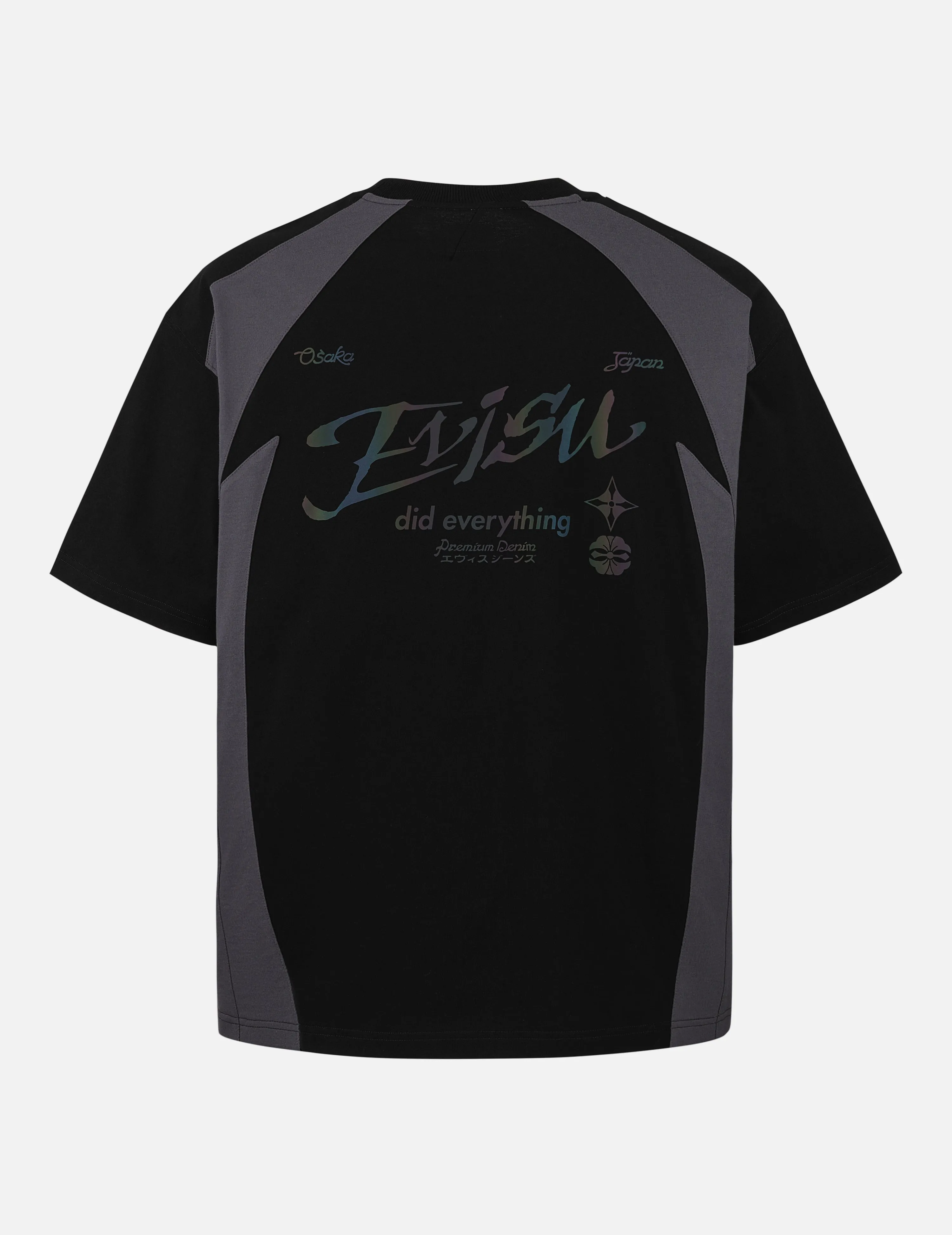 SPRING/ SUMMER COLLECTION 2025 Panel Blocking with Colorful Logo Print Loose Fit T-Shirt