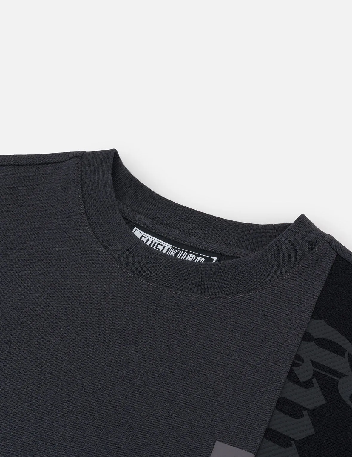 SPRING/ SUMMER COLLECTION 2025 Panel design with Multi Labels Relax Fit T-Shirt