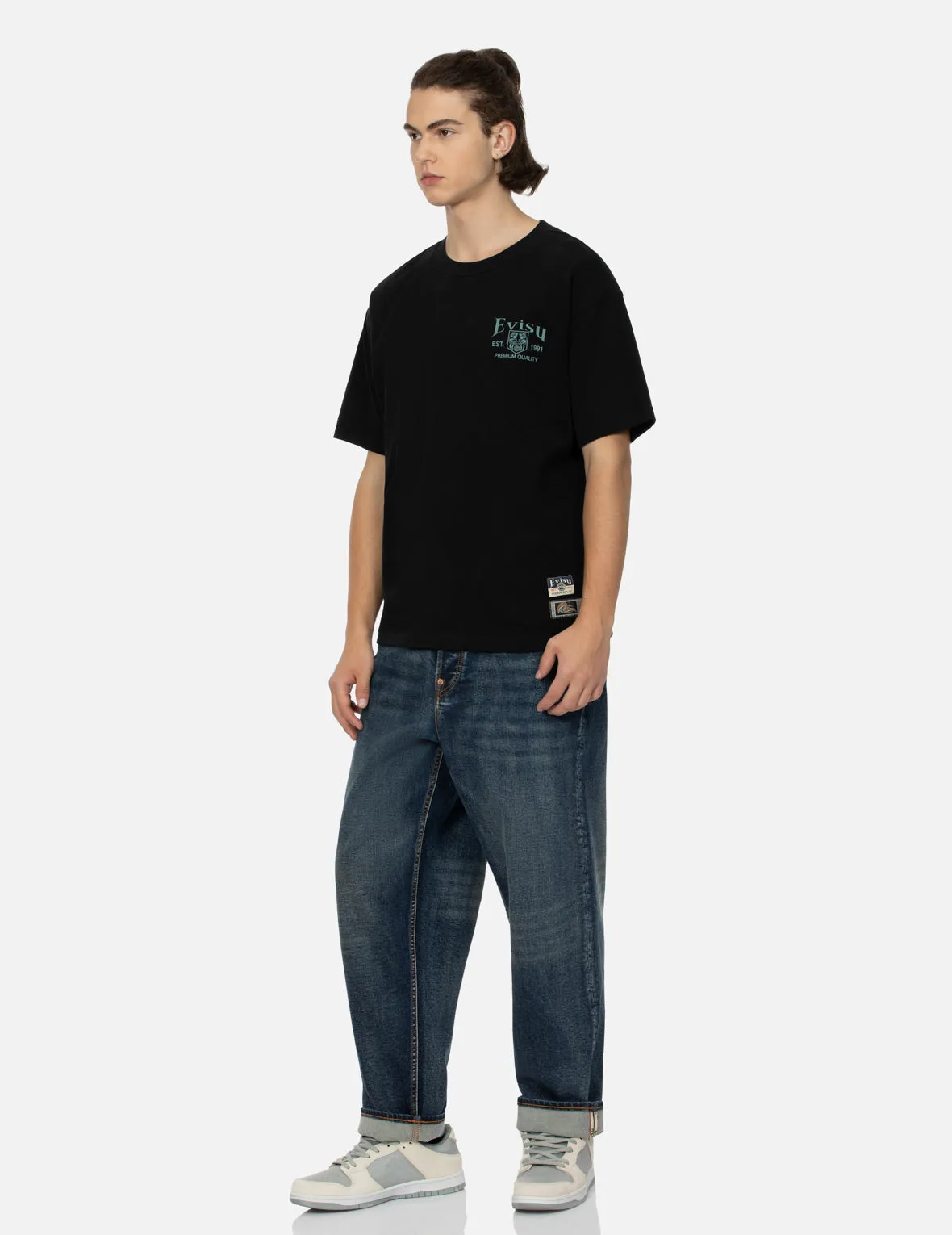 SPRING/ SUMMER COLLECTION 2025 Pocket-shaped Daruma Daicock Print Relax Fit T-shirt