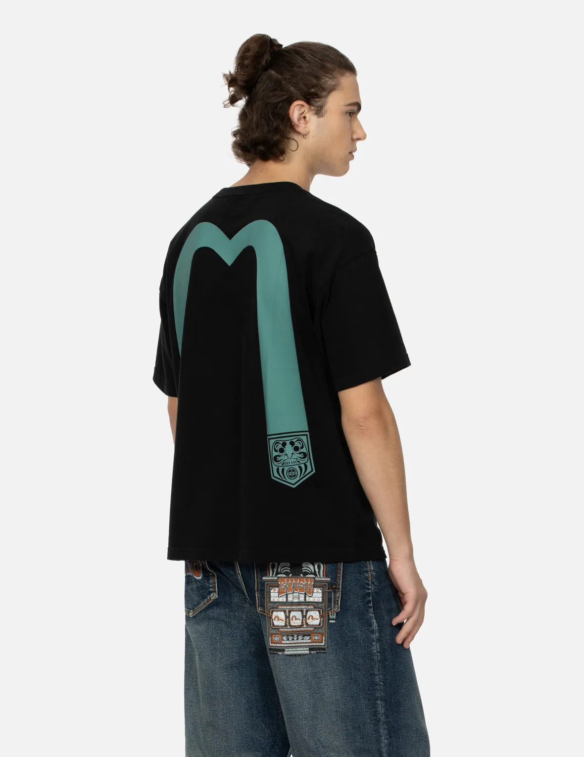 SPRING/ SUMMER COLLECTION 2025 Pocket-shaped Daruma Daicock Print Relax Fit T-shirt