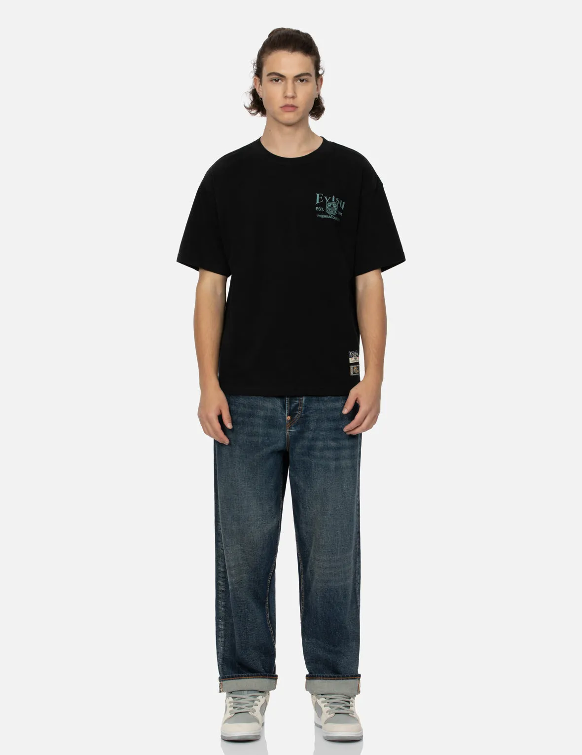 SPRING/ SUMMER COLLECTION 2025 Pocket-shaped Daruma Daicock Print Relax Fit T-shirt