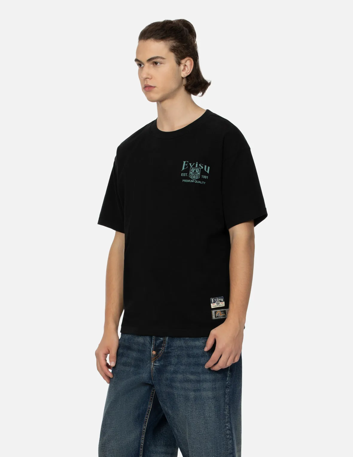 SPRING/ SUMMER COLLECTION 2025 Pocket-shaped Daruma Daicock Print Relax Fit T-shirt
