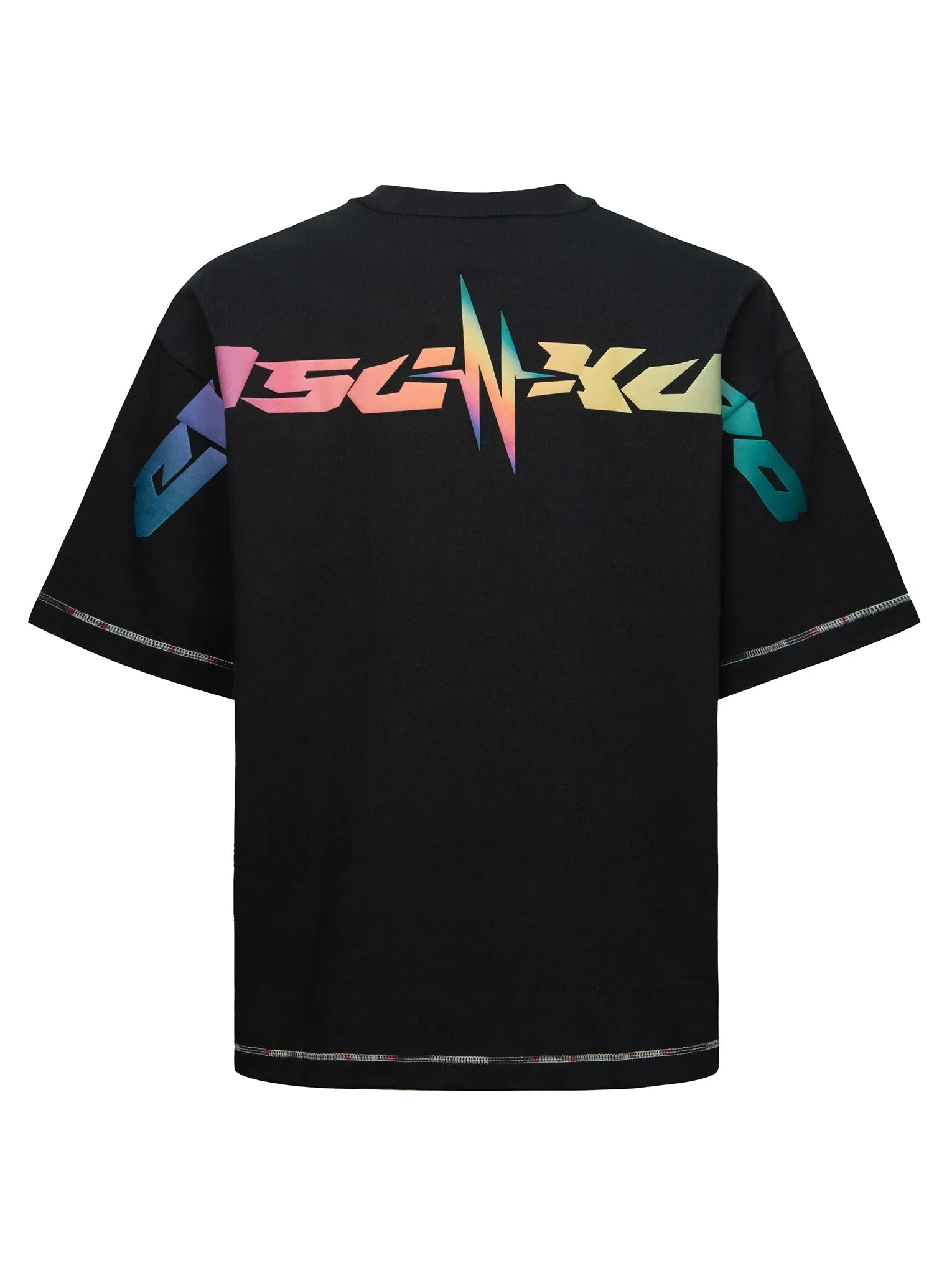 SPRING/ SUMMER COLLECTION 2025 Rainbow Seagull and Logo Print Oversized T-Shirt
