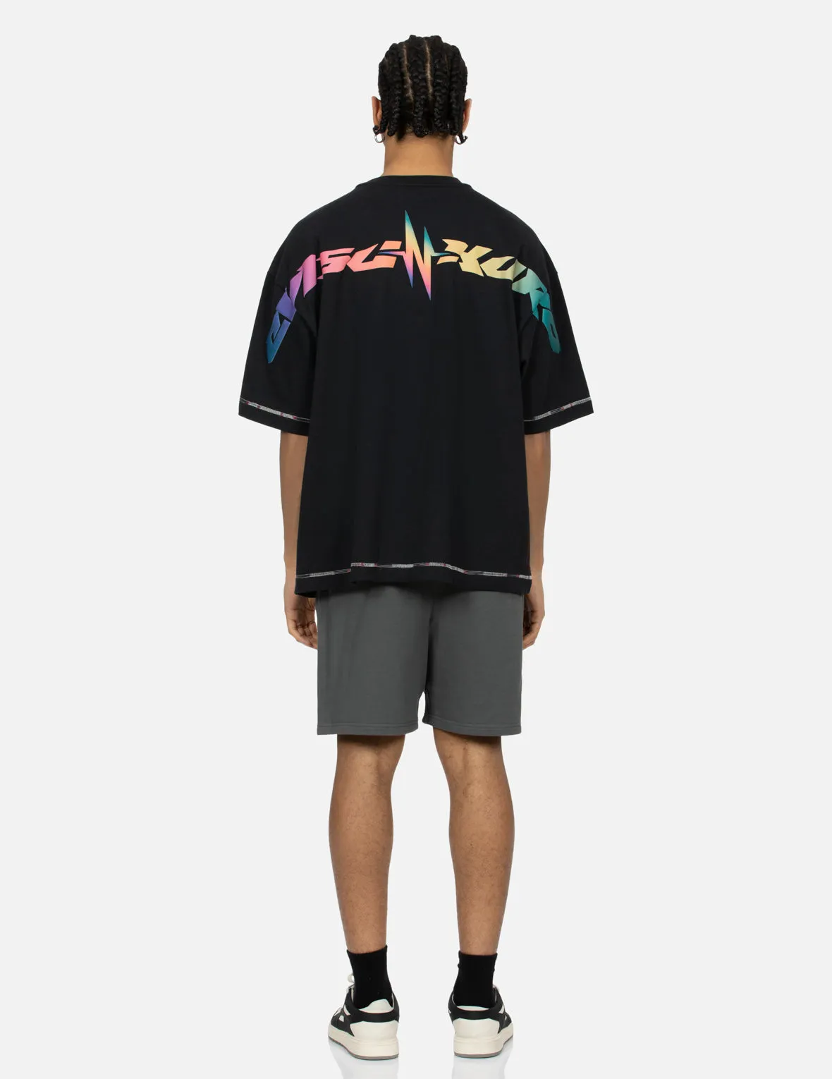 SPRING/ SUMMER COLLECTION 2025 Rainbow Seagull and Logo Print Oversized T-Shirt