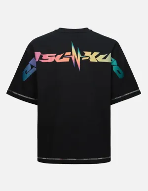 SPRING/ SUMMER COLLECTION 2025 Rainbow Seagull and Logo Print Oversized T-Shirt