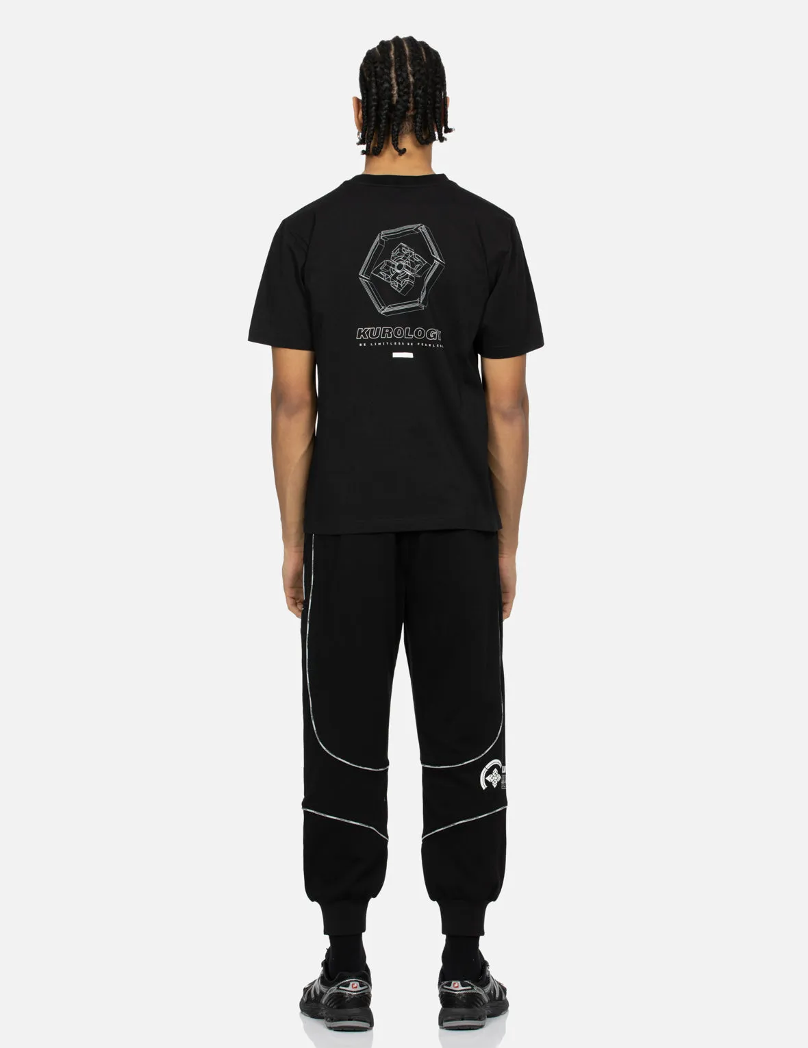 SPRING/ SUMMER COLLECTION 2025 Reflective Strapped and 3D Kamon Print Regular Fit T-Shirt