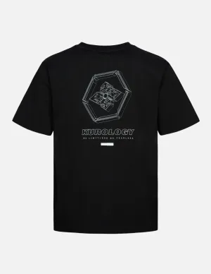 SPRING/ SUMMER COLLECTION 2025 Reflective Strapped and 3D Kamon Print Regular Fit T-Shirt