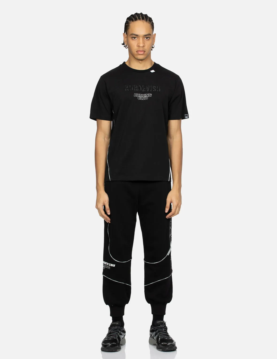 SPRING/ SUMMER COLLECTION 2025 Reflective Strapped and 3D Kamon Print Regular Fit T-Shirt