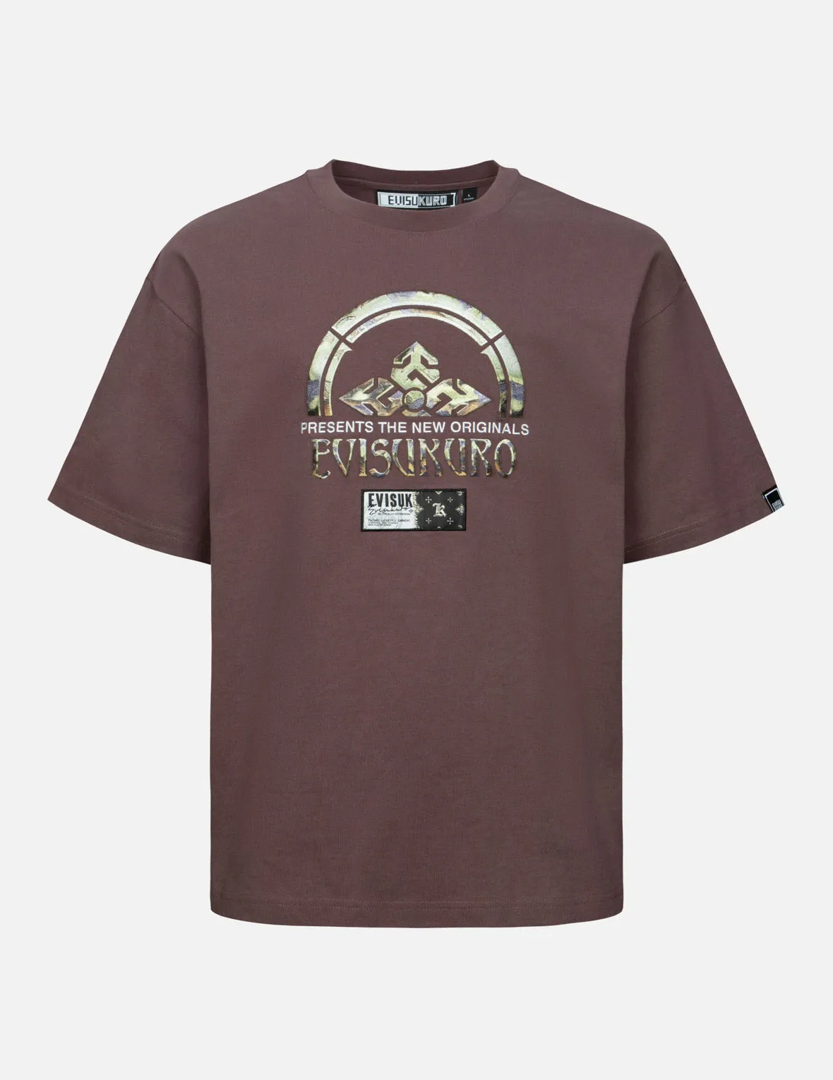 SPRING/ SUMMER COLLECTION 2025 Rock-textured Print and Logo Embroidery Loose Fit T-shirt