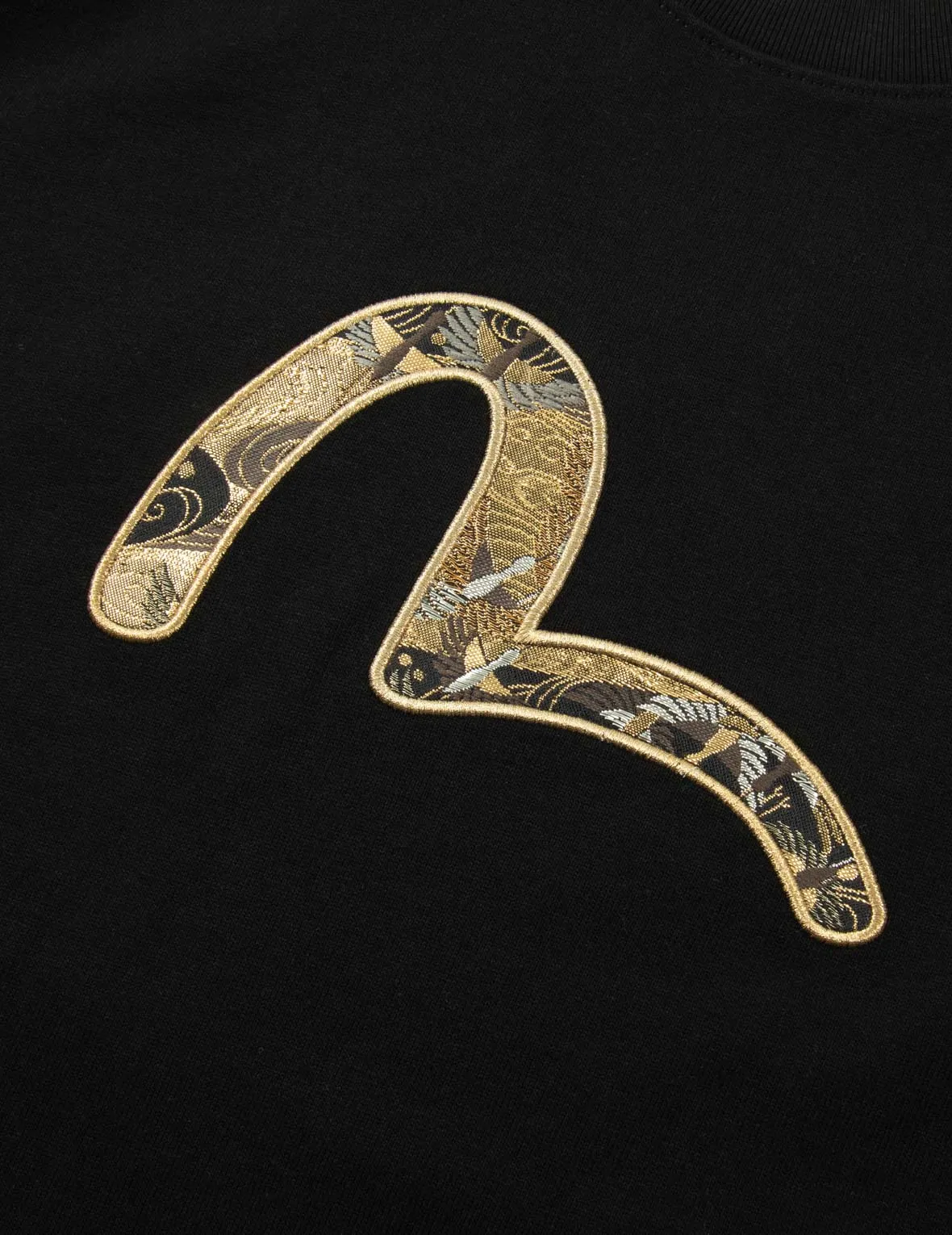 SPRING/ SUMMER COLLECTION 2025 Sea God Print and Seagull Brocade Appliqué  Regular Fit T-shirt
