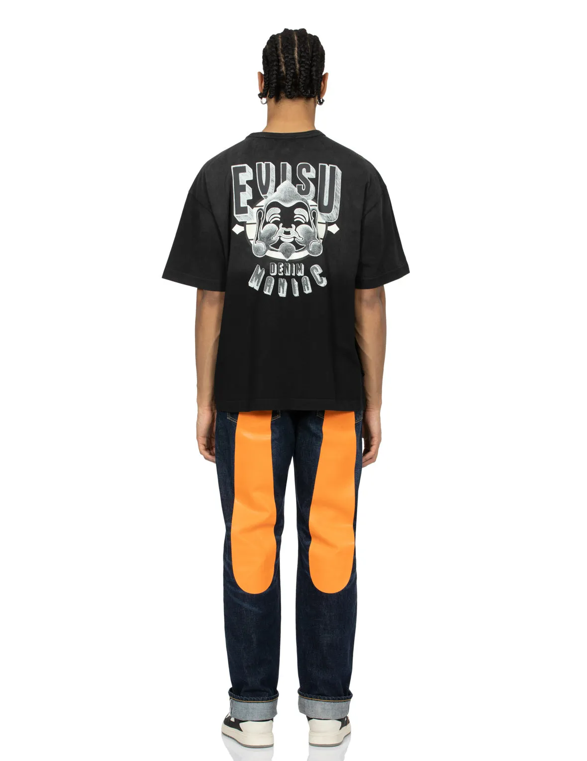 SPRING/ SUMMER COLLECTION 2025 Seagull and Brushstroke-style Godhead Print Loose Fit T-shirt