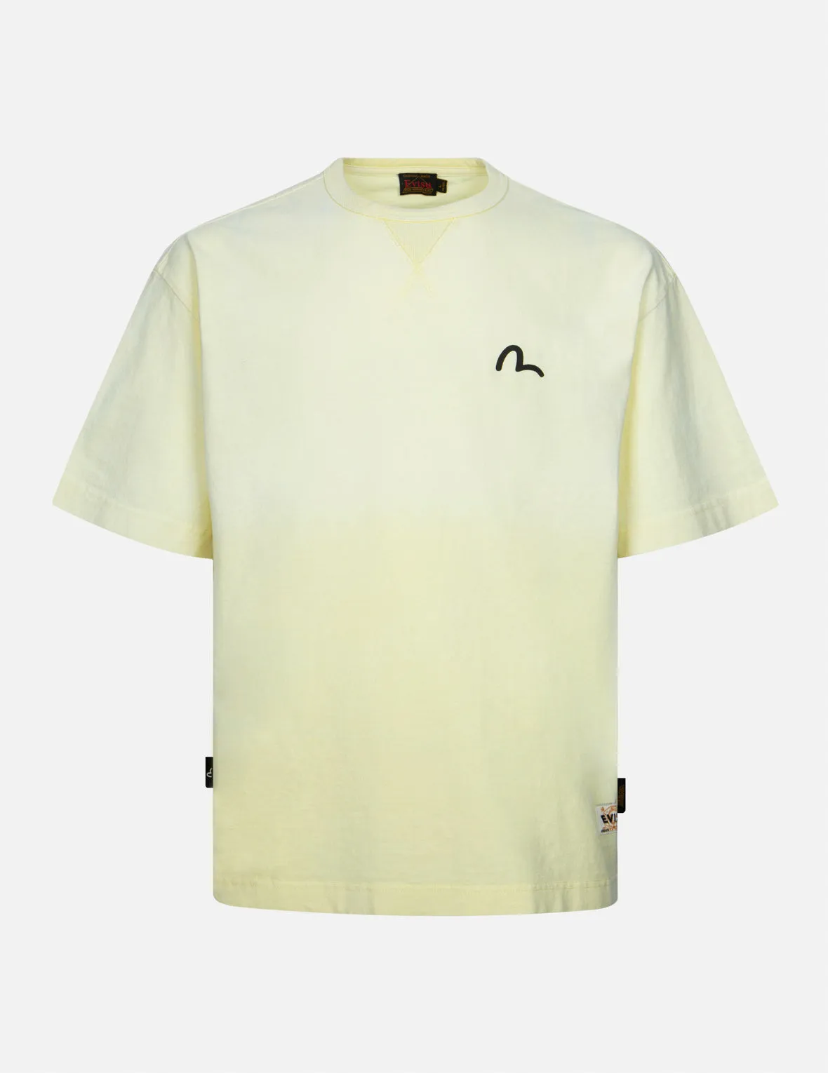 SPRING/ SUMMER COLLECTION 2025 Seagull and Brushstroke-style Godhead Print Loose Fit T-shirt