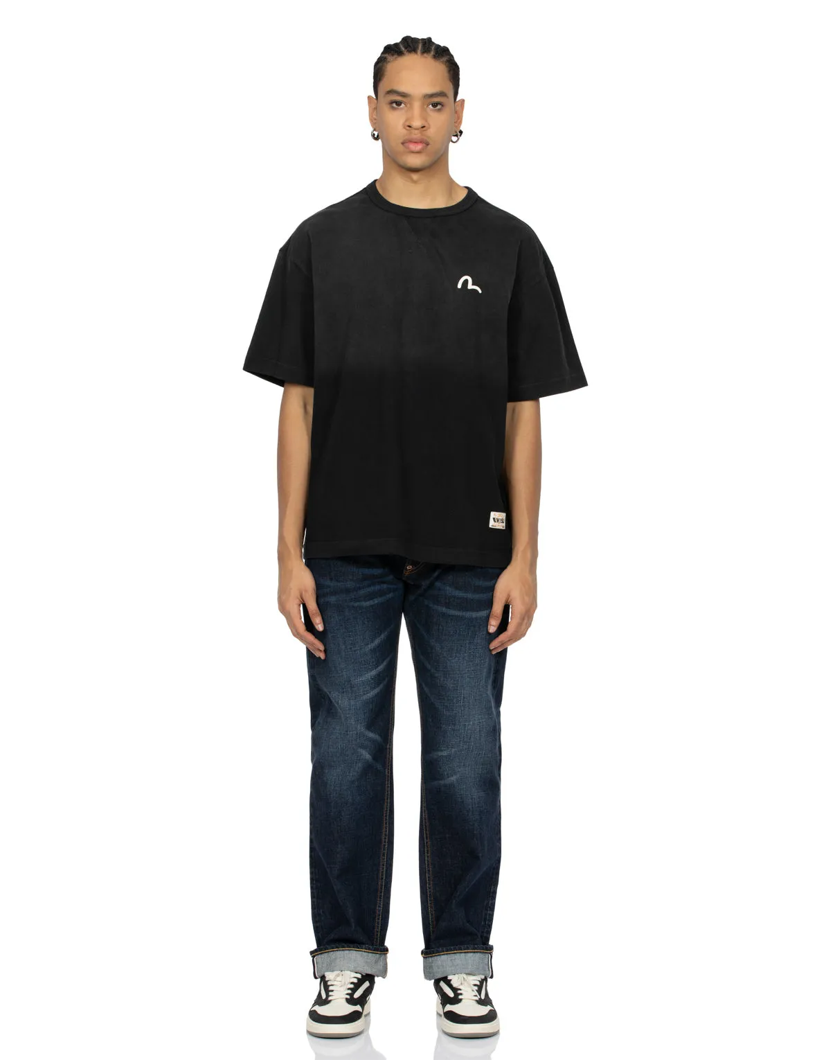 SPRING/ SUMMER COLLECTION 2025 Seagull and Brushstroke-style Godhead Print Loose Fit T-shirt