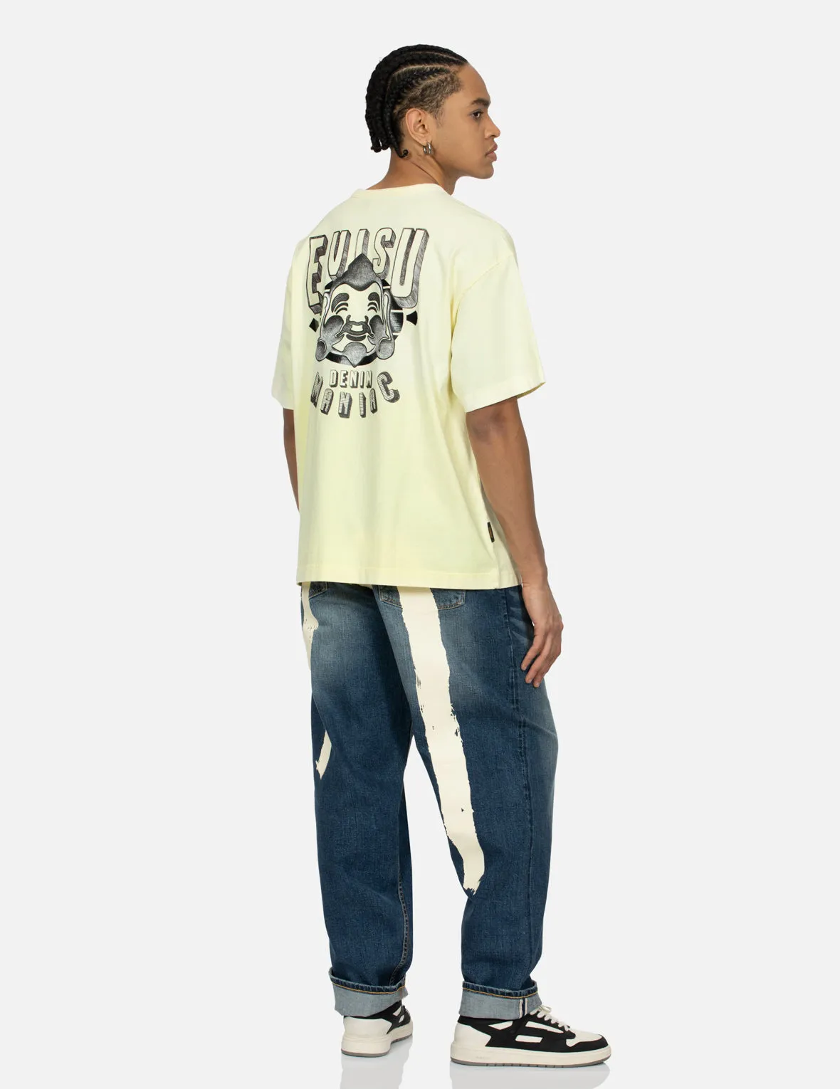 SPRING/ SUMMER COLLECTION 2025 Seagull and Brushstroke-style Godhead Print Loose Fit T-shirt