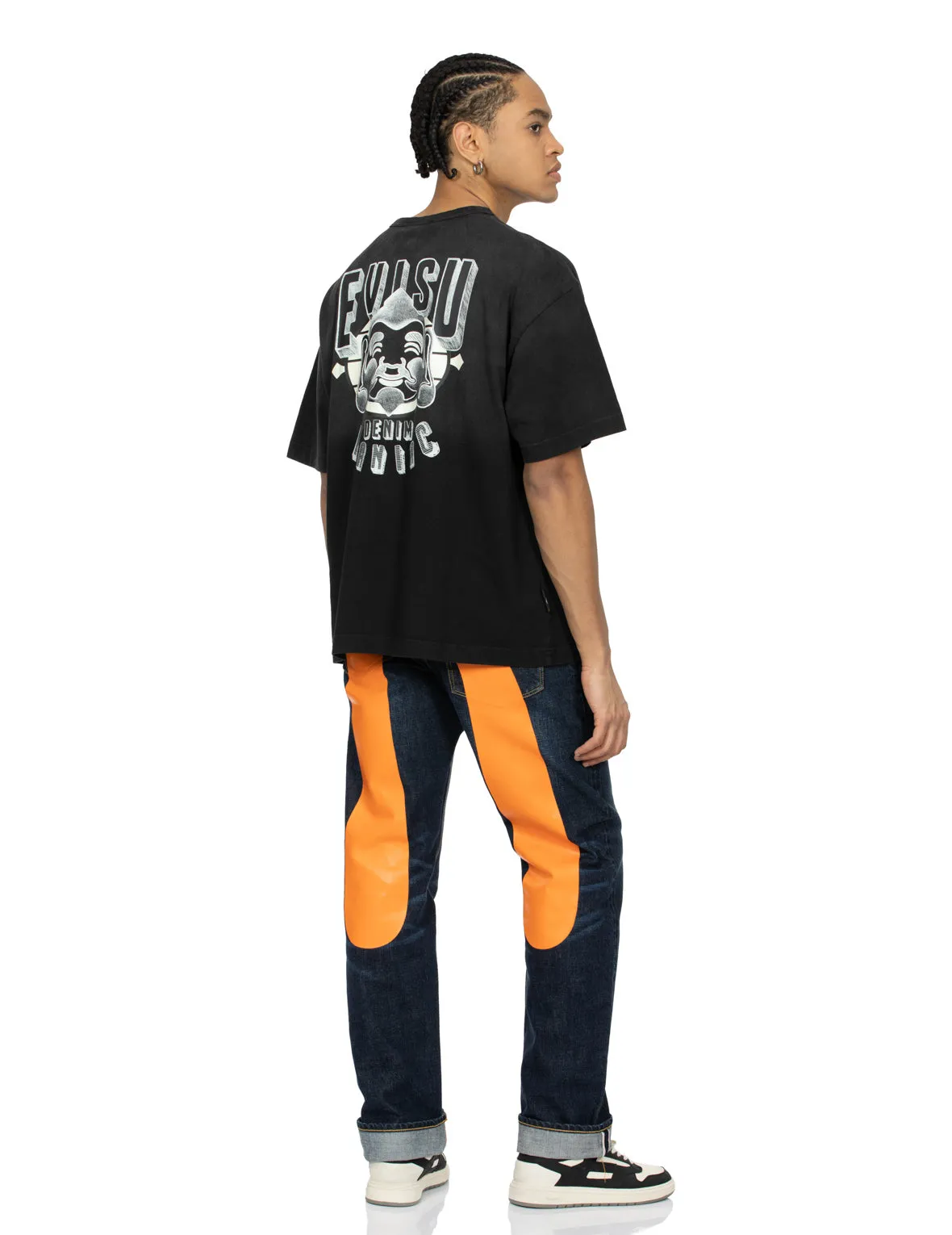 SPRING/ SUMMER COLLECTION 2025 Seagull and Brushstroke-style Godhead Print Loose Fit T-shirt