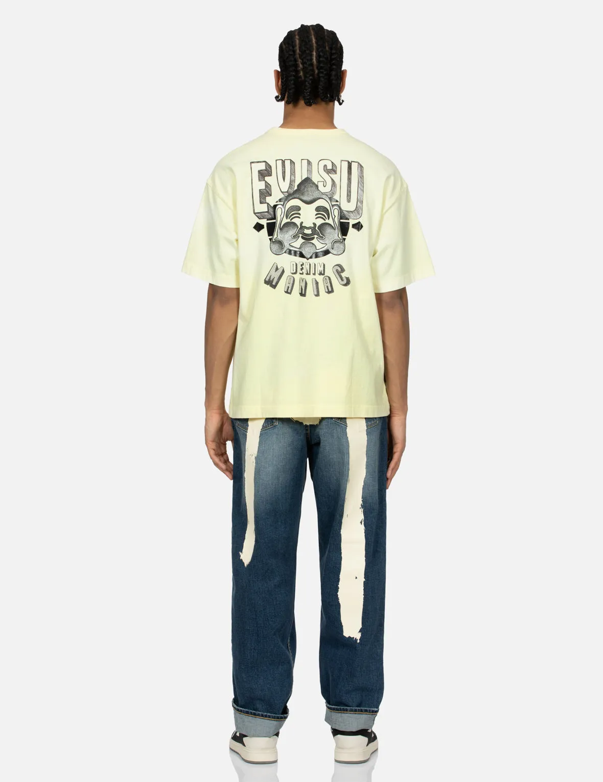 SPRING/ SUMMER COLLECTION 2025 Seagull and Brushstroke-style Godhead Print Loose Fit T-shirt