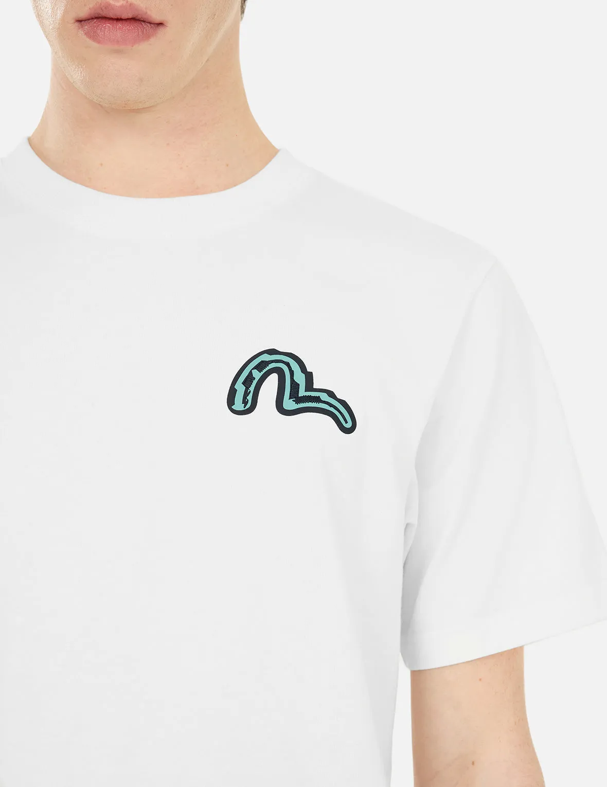 SPRING/ SUMMER COLLECTION 2025 Seagull and Daruma Totem Print Regular Fit T-shirt