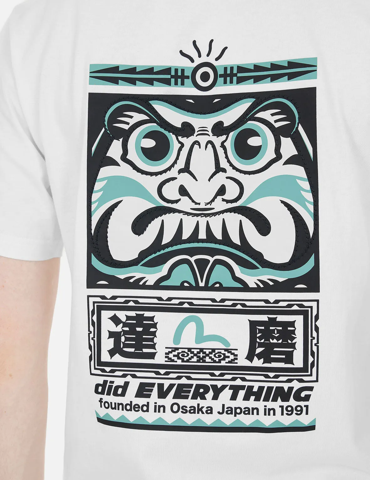 SPRING/ SUMMER COLLECTION 2025 Seagull and Daruma Totem Print Regular Fit T-shirt
