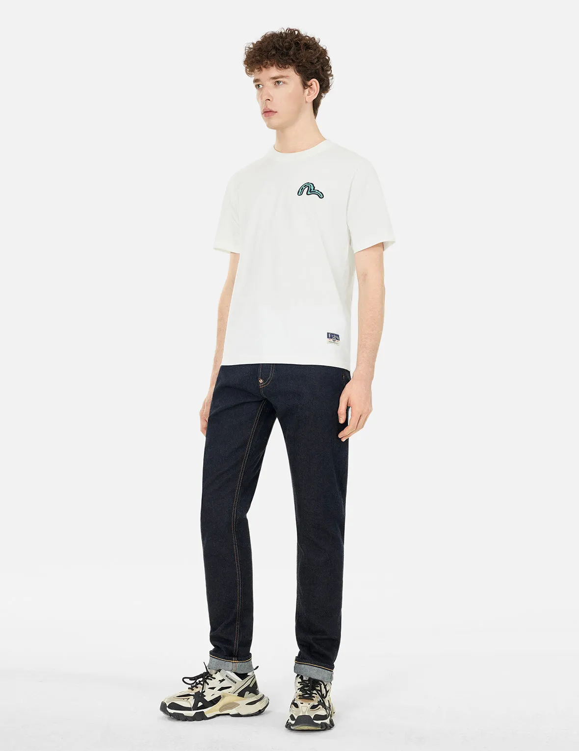 SPRING/ SUMMER COLLECTION 2025 Seagull and Daruma Totem Print Regular Fit T-shirt