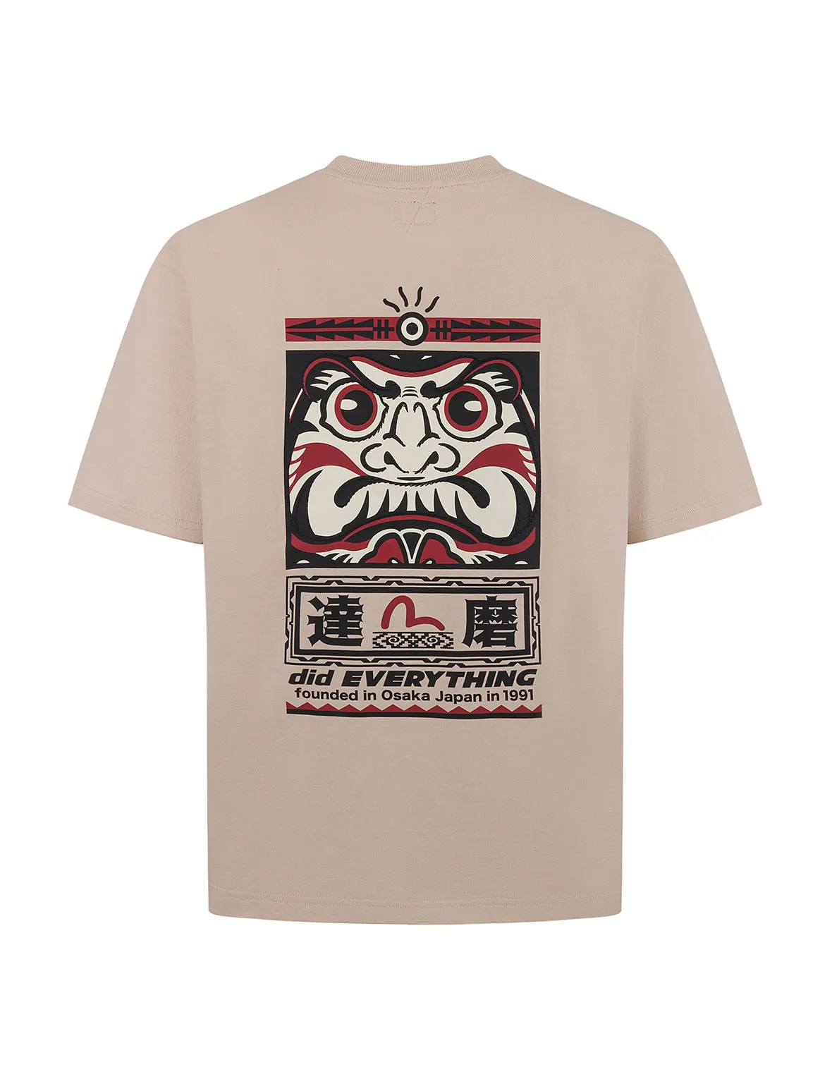 SPRING/ SUMMER COLLECTION 2025 Seagull and Daruma Totem Print Regular Fit T-shirt