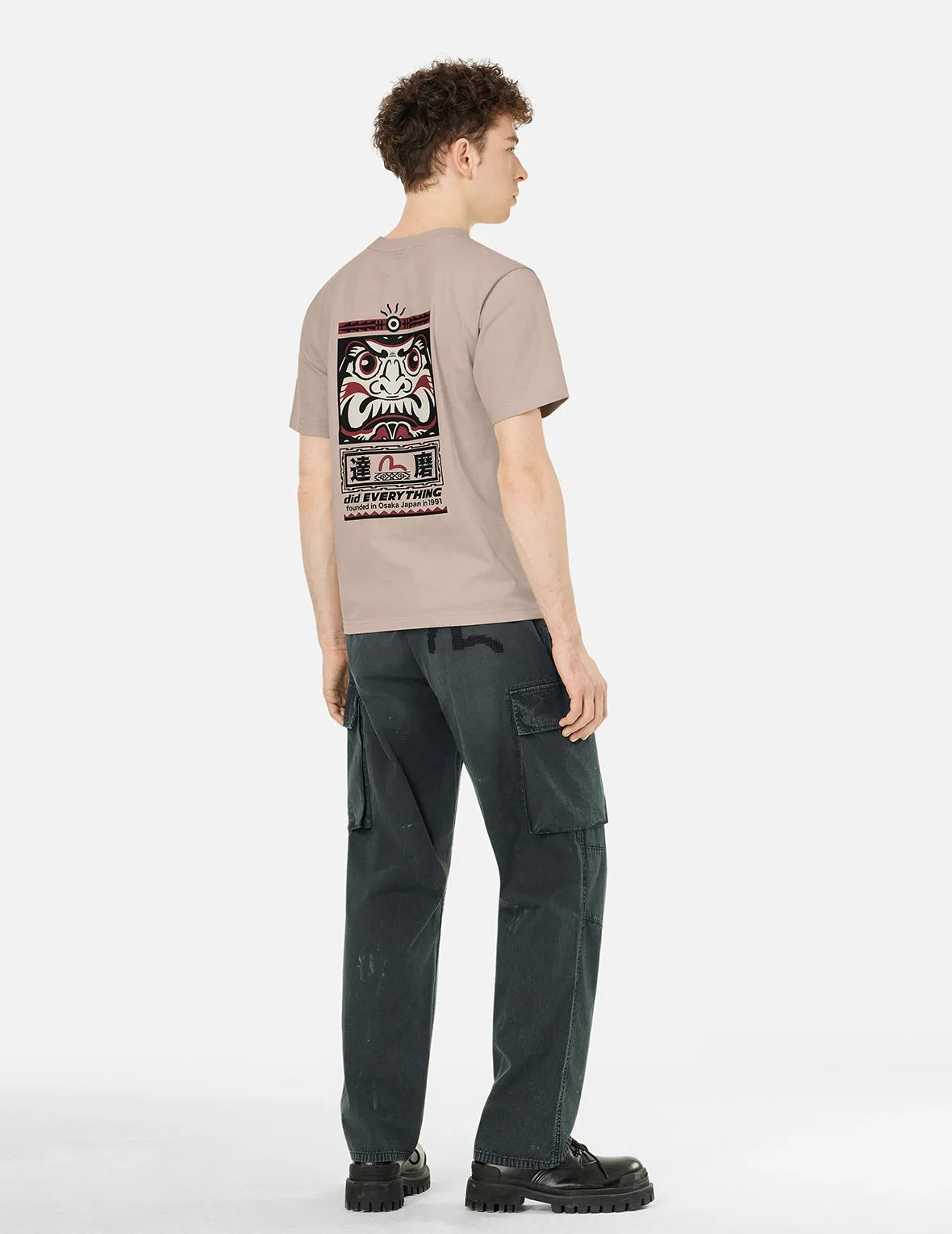 SPRING/ SUMMER COLLECTION 2025 Seagull and Daruma Totem Print Regular Fit T-shirt