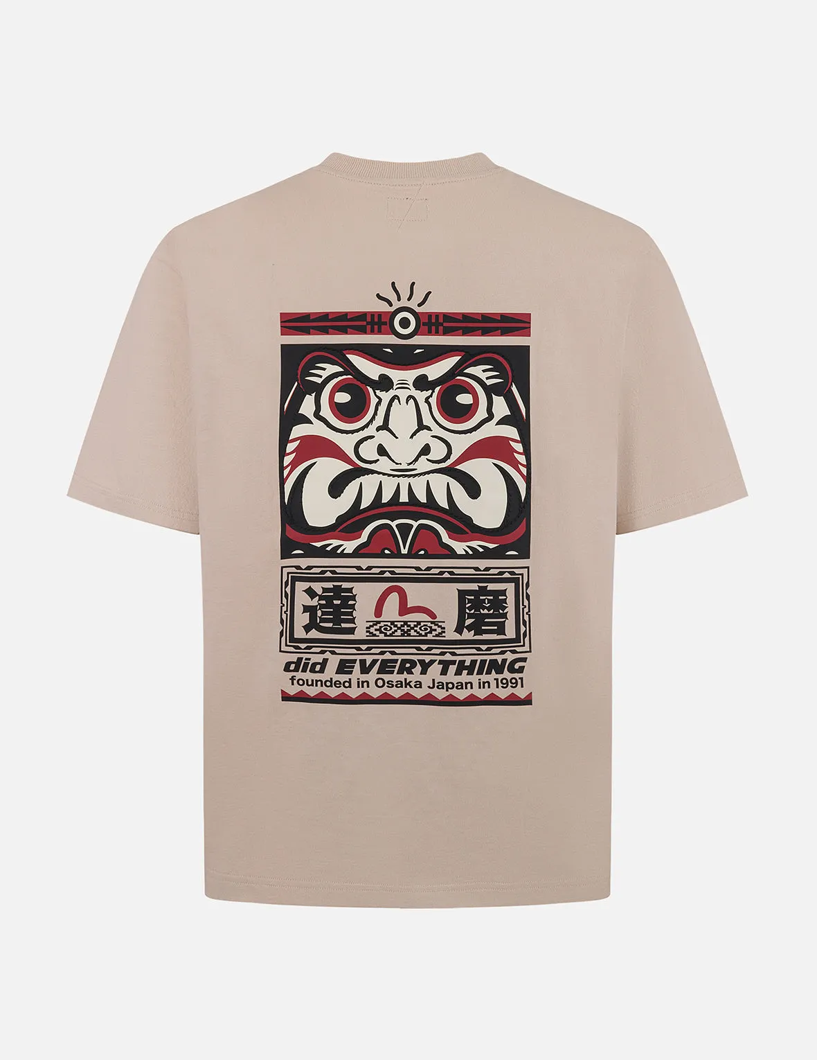 SPRING/ SUMMER COLLECTION 2025 Seagull and Daruma Totem Print Regular Fit T-shirt