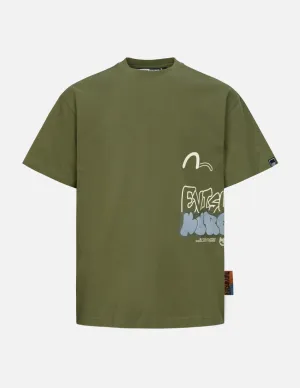 SPRING/ SUMMER COLLECTION 2025 Seagull and Graffiti Logo Print Relax Fit T-Shirt