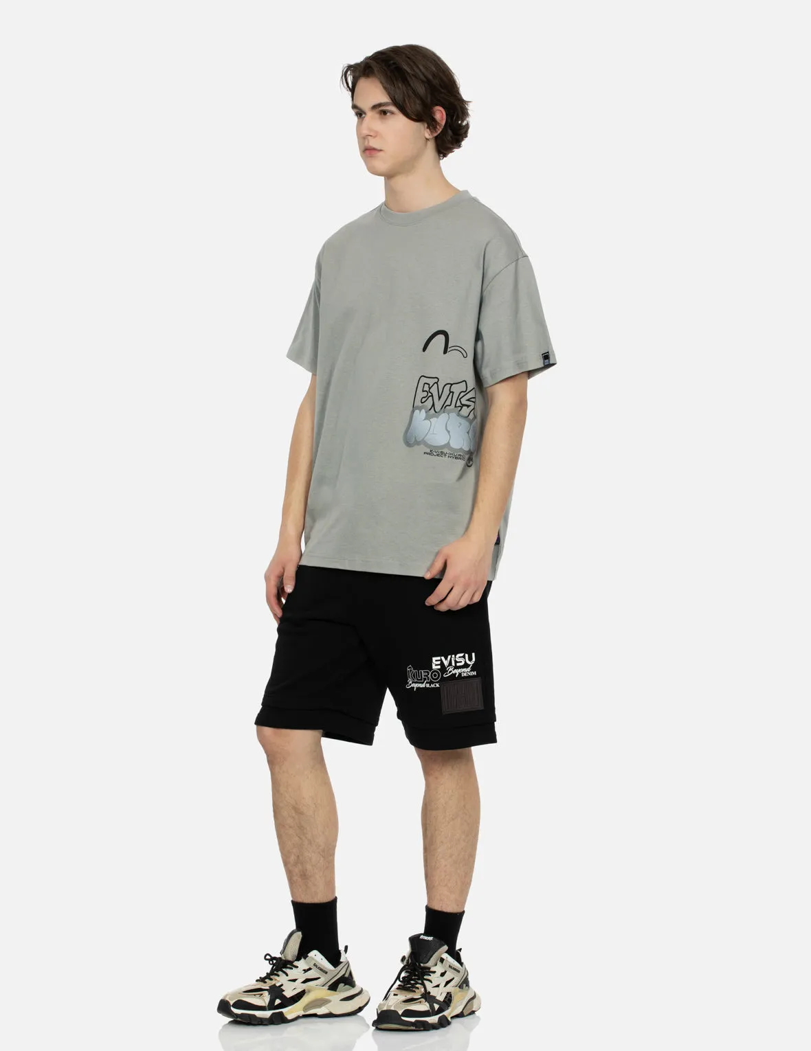 SPRING/ SUMMER COLLECTION 2025 Seagull and Graffiti Logo Print Relax Fit T-Shirt