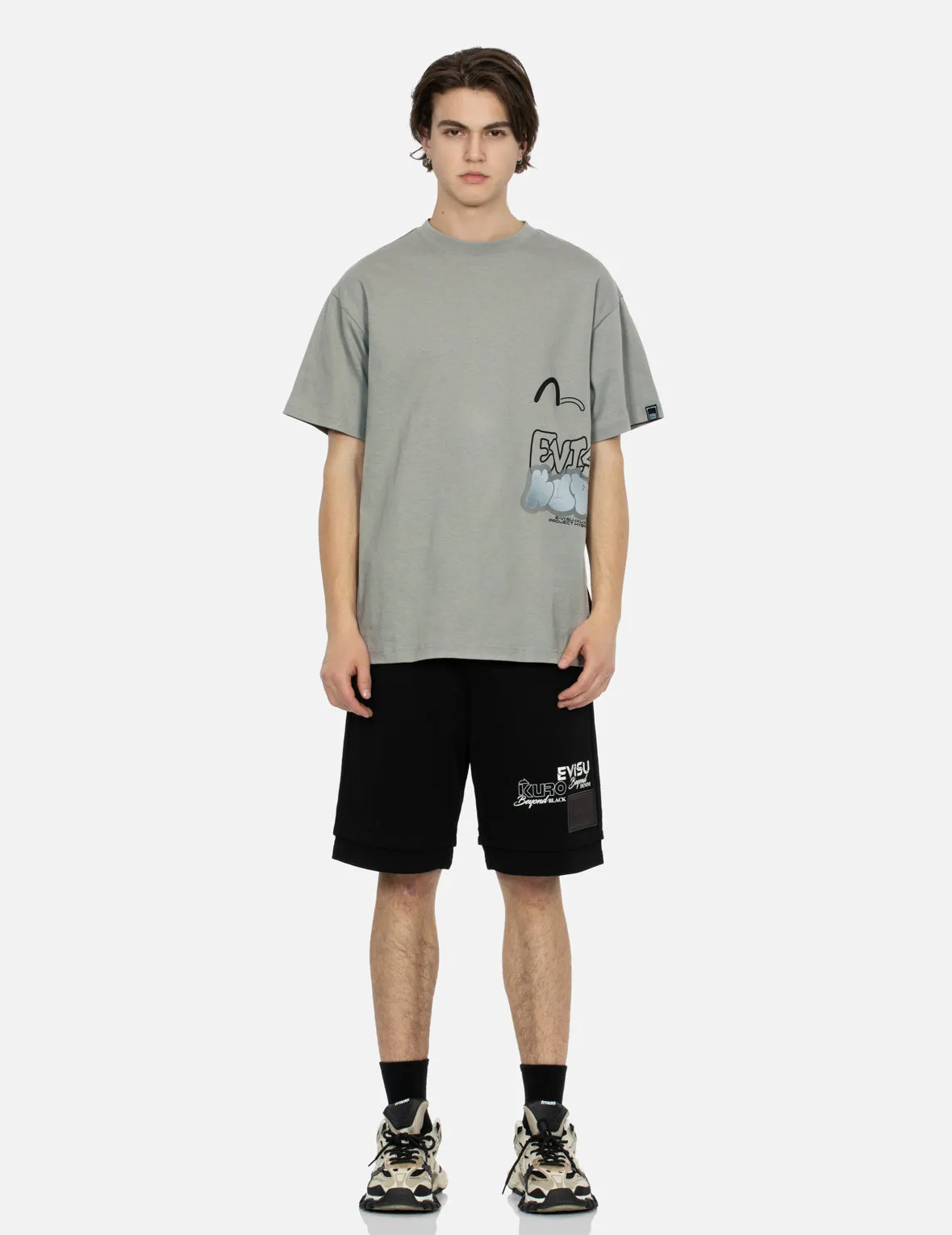 SPRING/ SUMMER COLLECTION 2025 Seagull and Graffiti Logo Print Relax Fit T-Shirt