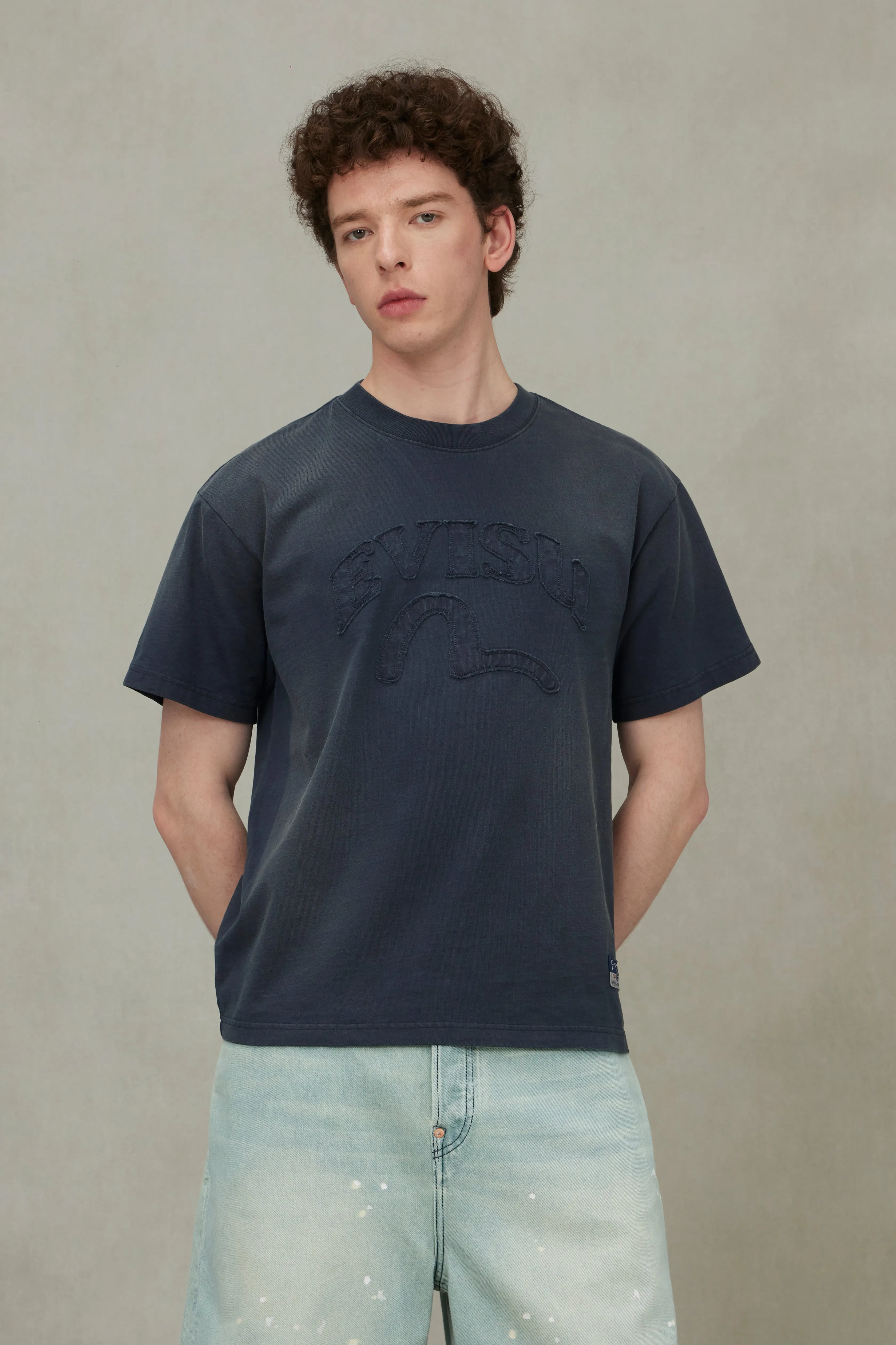 SPRING/ SUMMER COLLECTION 2025 Seagull and Logo Appliqué Embroidery Relax Fit T-Shirt