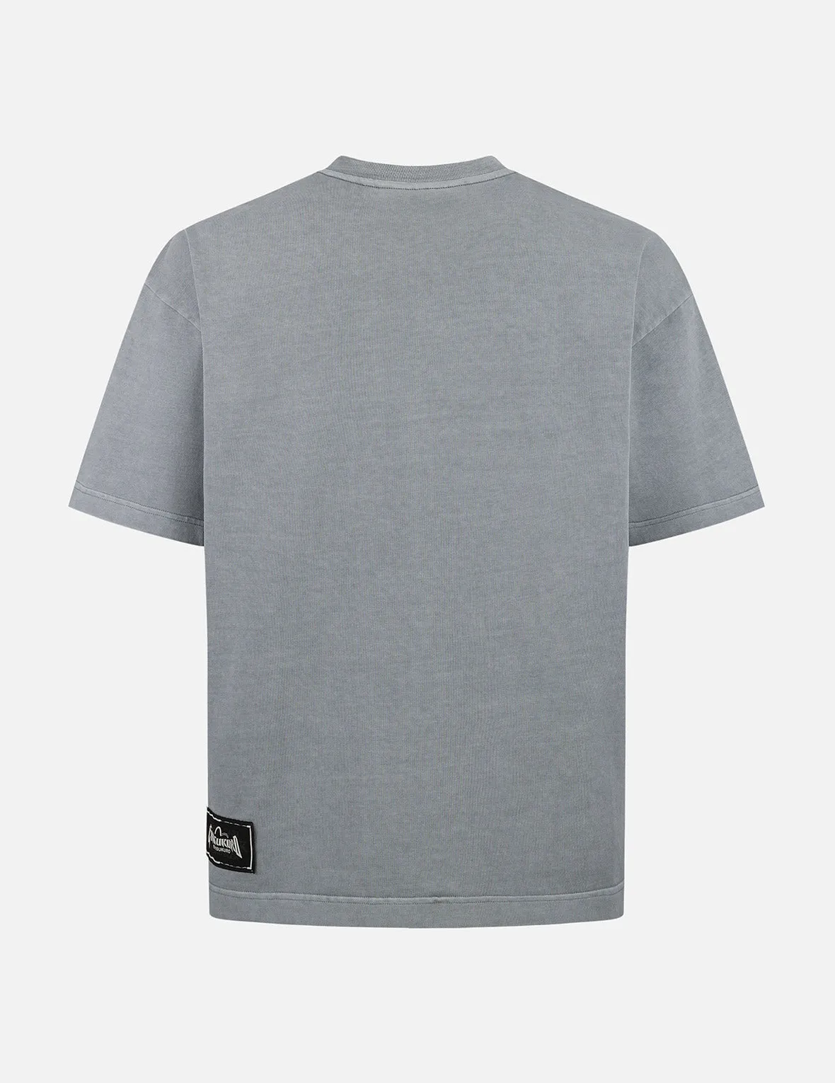 SPRING/ SUMMER COLLECTION 2025 Seagull and Logo Embroidery Oversized Garment Dye T-Shirt