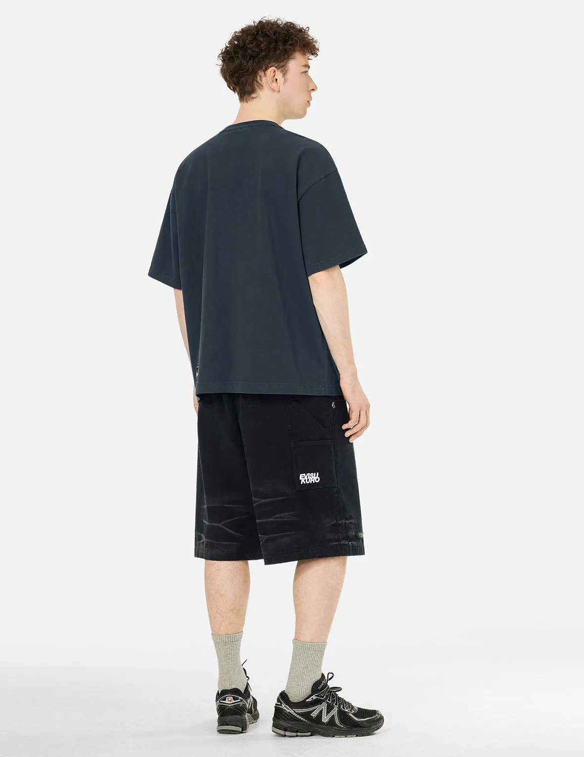 SPRING/ SUMMER COLLECTION 2025 Seagull and Logo Embroidery Oversized Garment Dye T-Shirt