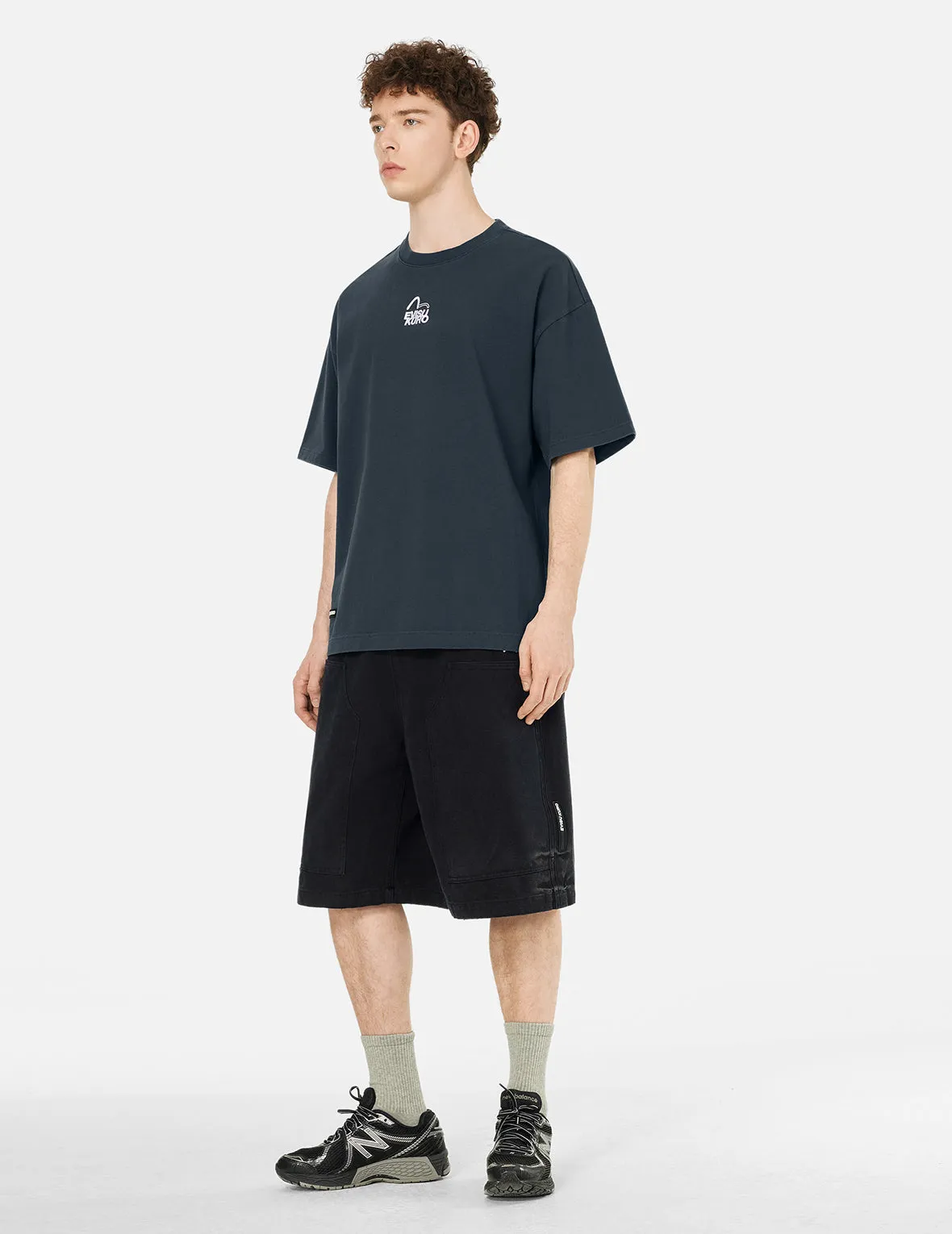 SPRING/ SUMMER COLLECTION 2025 Seagull and Logo Embroidery Oversized Garment Dye T-Shirt