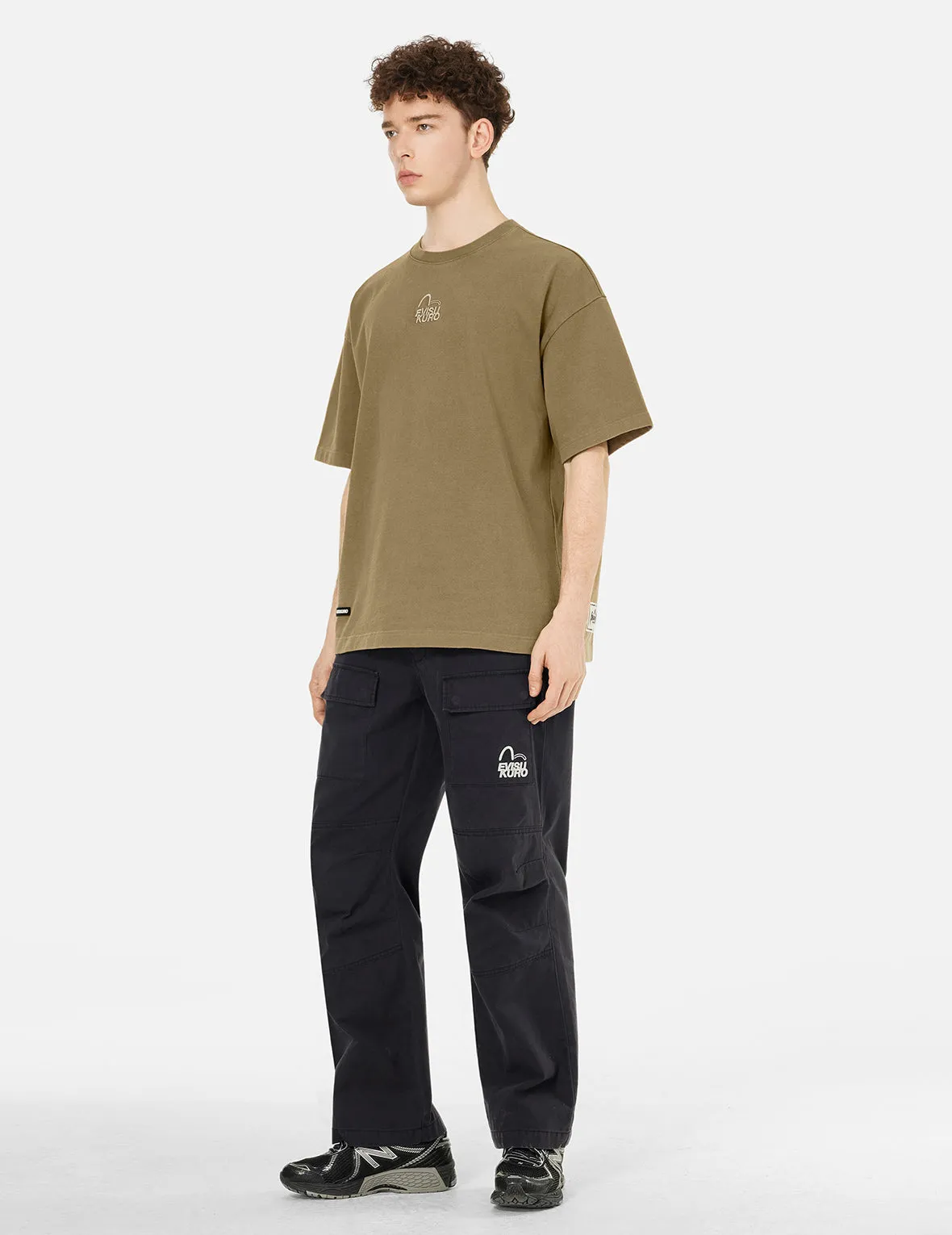 SPRING/ SUMMER COLLECTION 2025 Seagull and Logo Embroidery Oversized Garment Dye T-Shirt