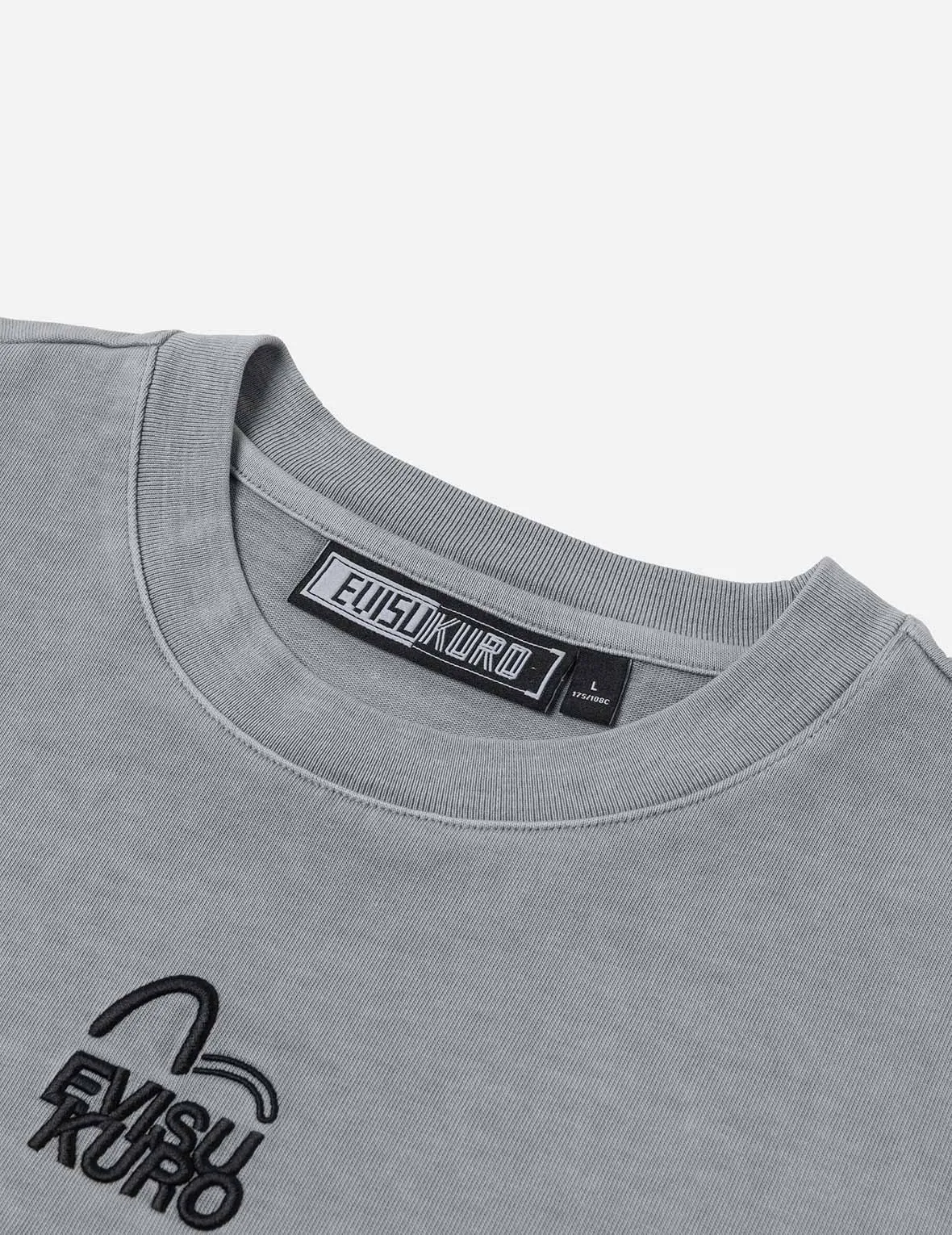 SPRING/ SUMMER COLLECTION 2025 Seagull and Logo Embroidery Oversized Garment Dye T-Shirt