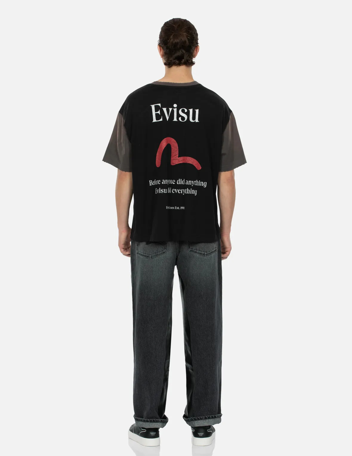 SPRING/ SUMMER COLLECTION 2025 Seagull and Logo Print Boxy T-shirt