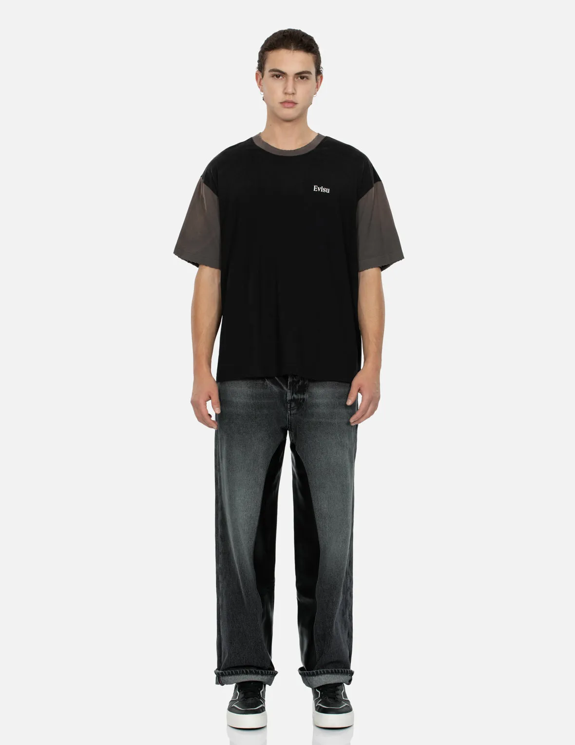 SPRING/ SUMMER COLLECTION 2025 Seagull and Logo Print Boxy T-shirt