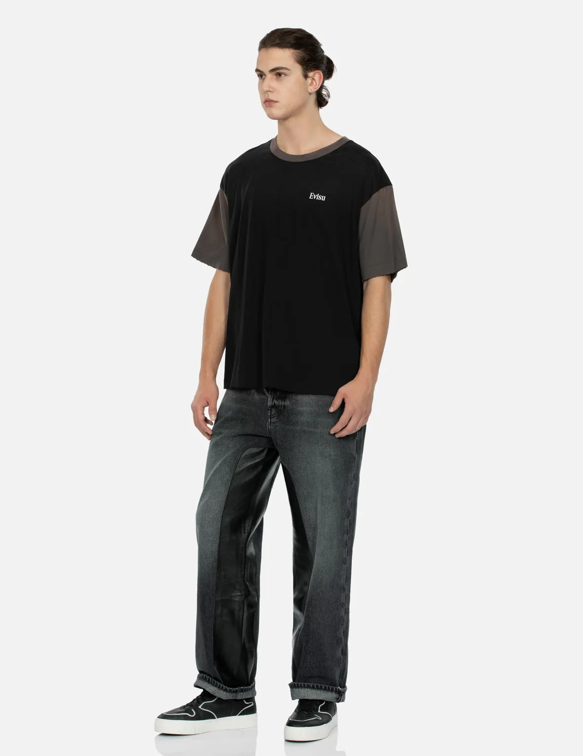SPRING/ SUMMER COLLECTION 2025 Seagull and Logo Print Boxy T-shirt