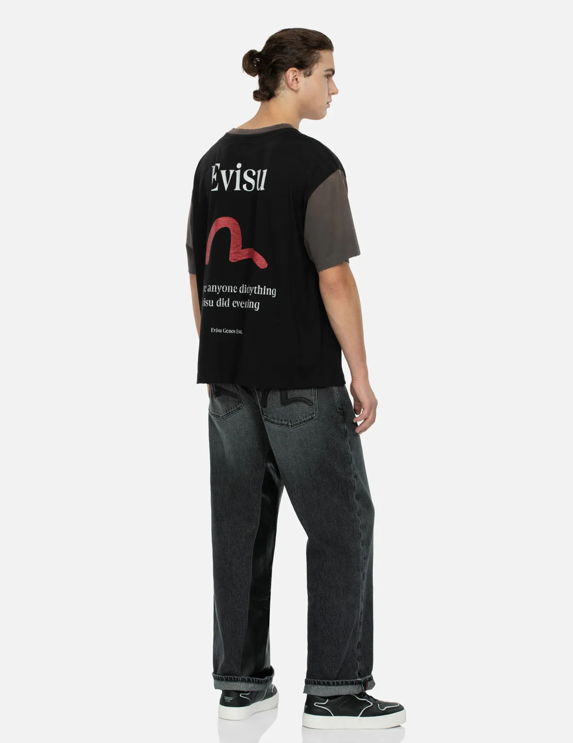 SPRING/ SUMMER COLLECTION 2025 Seagull and Logo Print Boxy T-shirt
