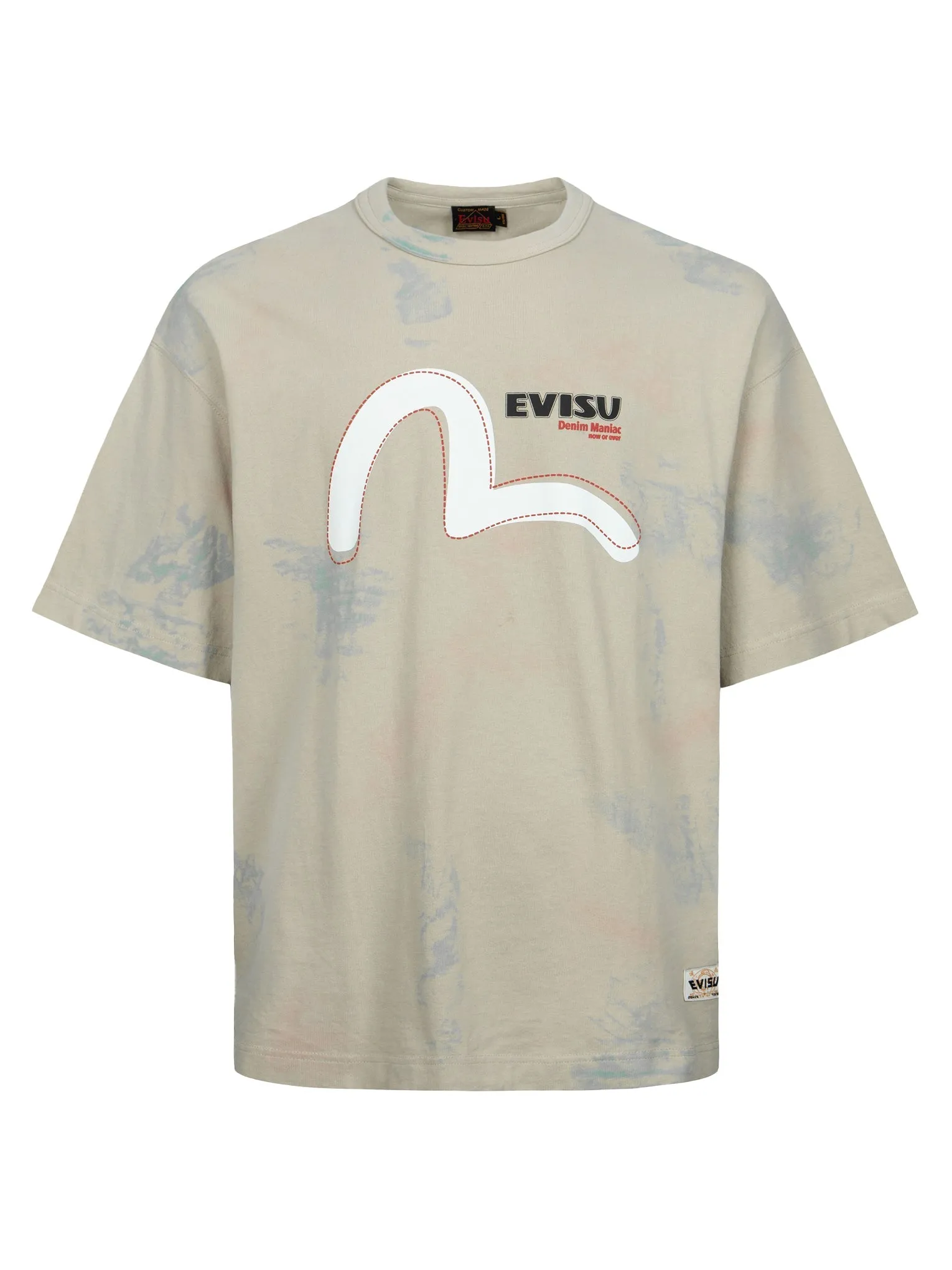 SPRING/ SUMMER COLLECTION 2025 Seagull and Logo Print Loose Fit T-shirt