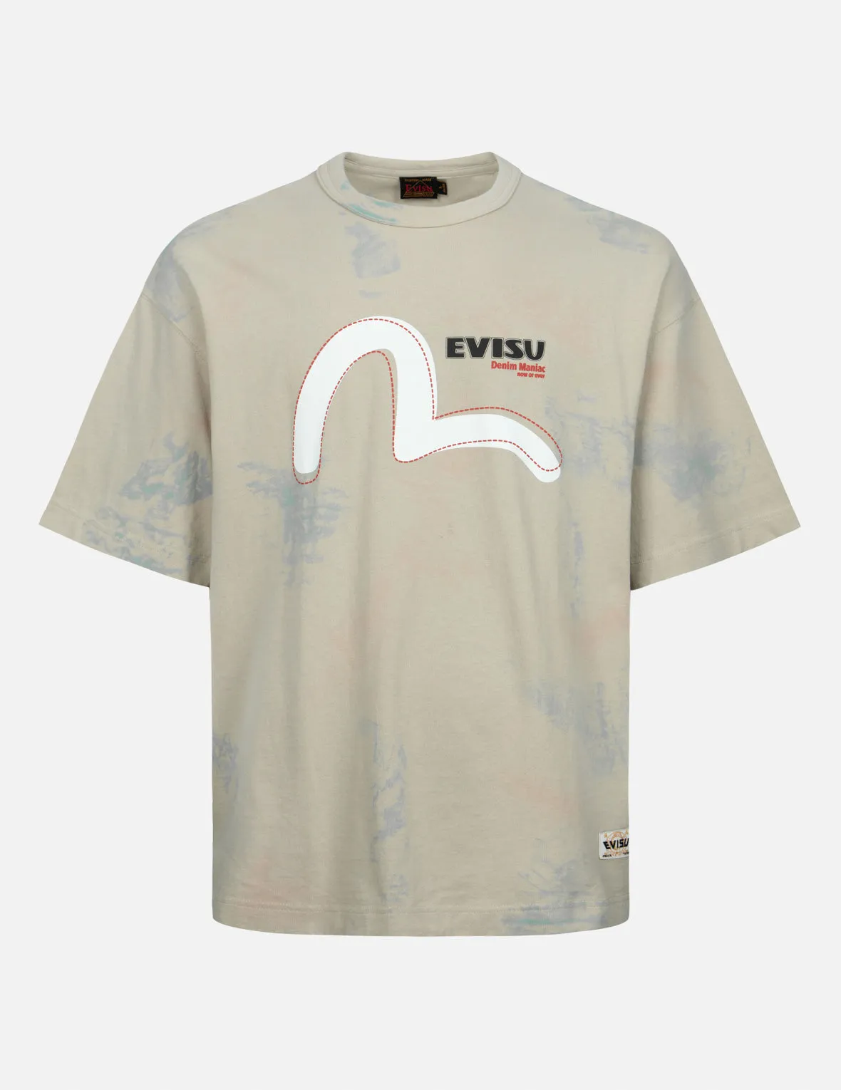 SPRING/ SUMMER COLLECTION 2025 Seagull and Logo Print Loose Fit T-shirt