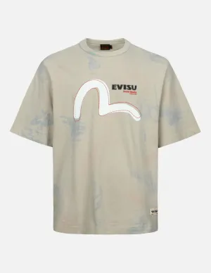 SPRING/ SUMMER COLLECTION 2025 Seagull and Logo Print Loose Fit T-shirt