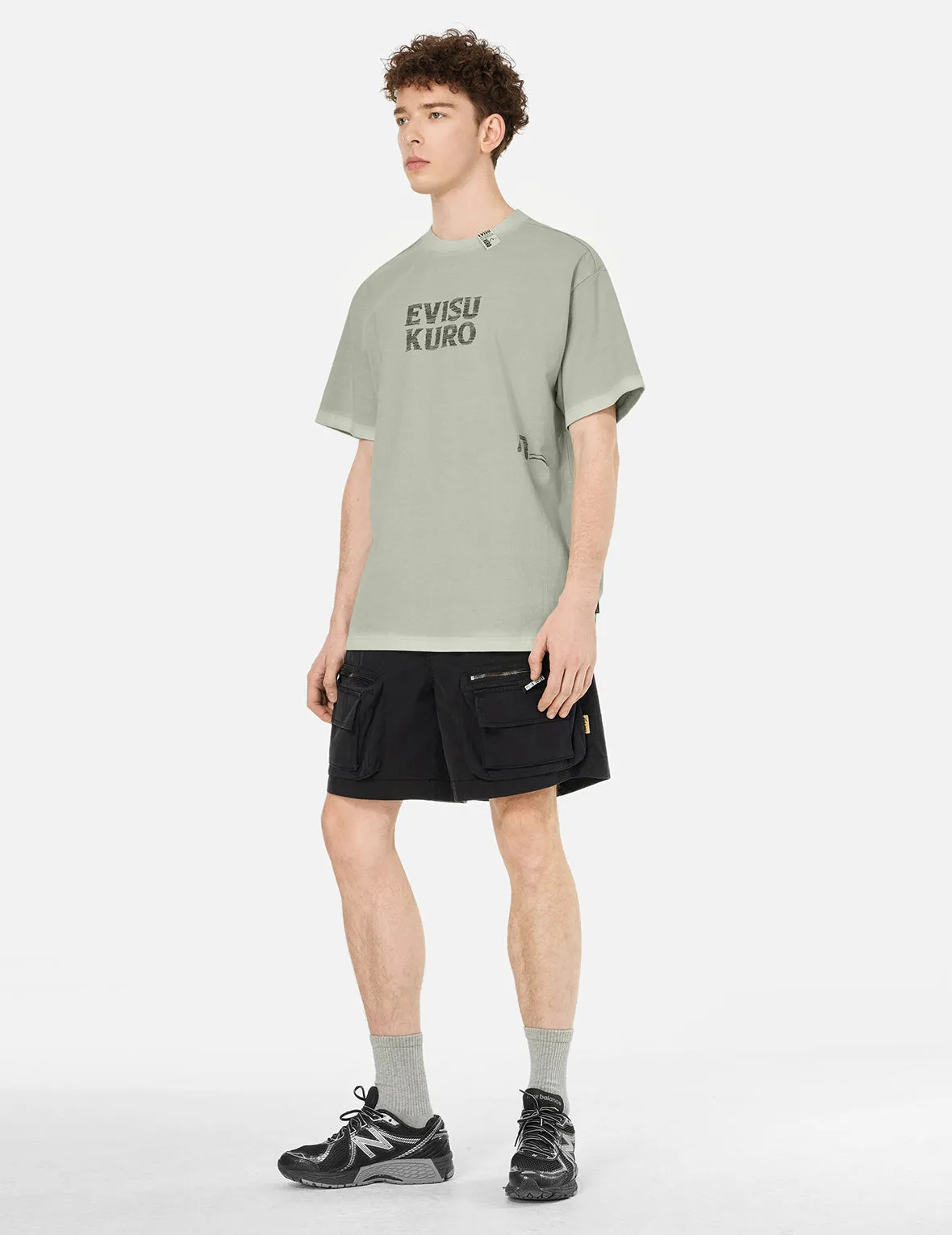 SPRING/ SUMMER COLLECTION 2025 Seagull and Logo Print Washed Relax Fit T-Shirt