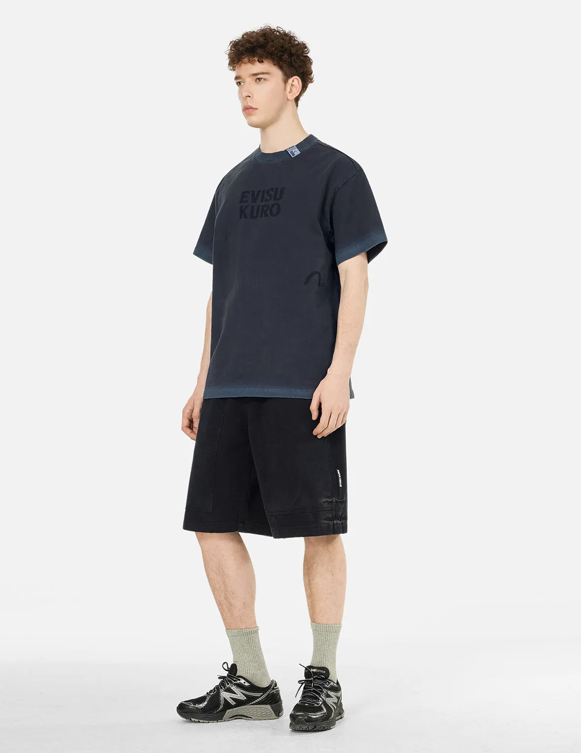 SPRING/ SUMMER COLLECTION 2025 Seagull and Logo Print Washed Relax Fit T-Shirt