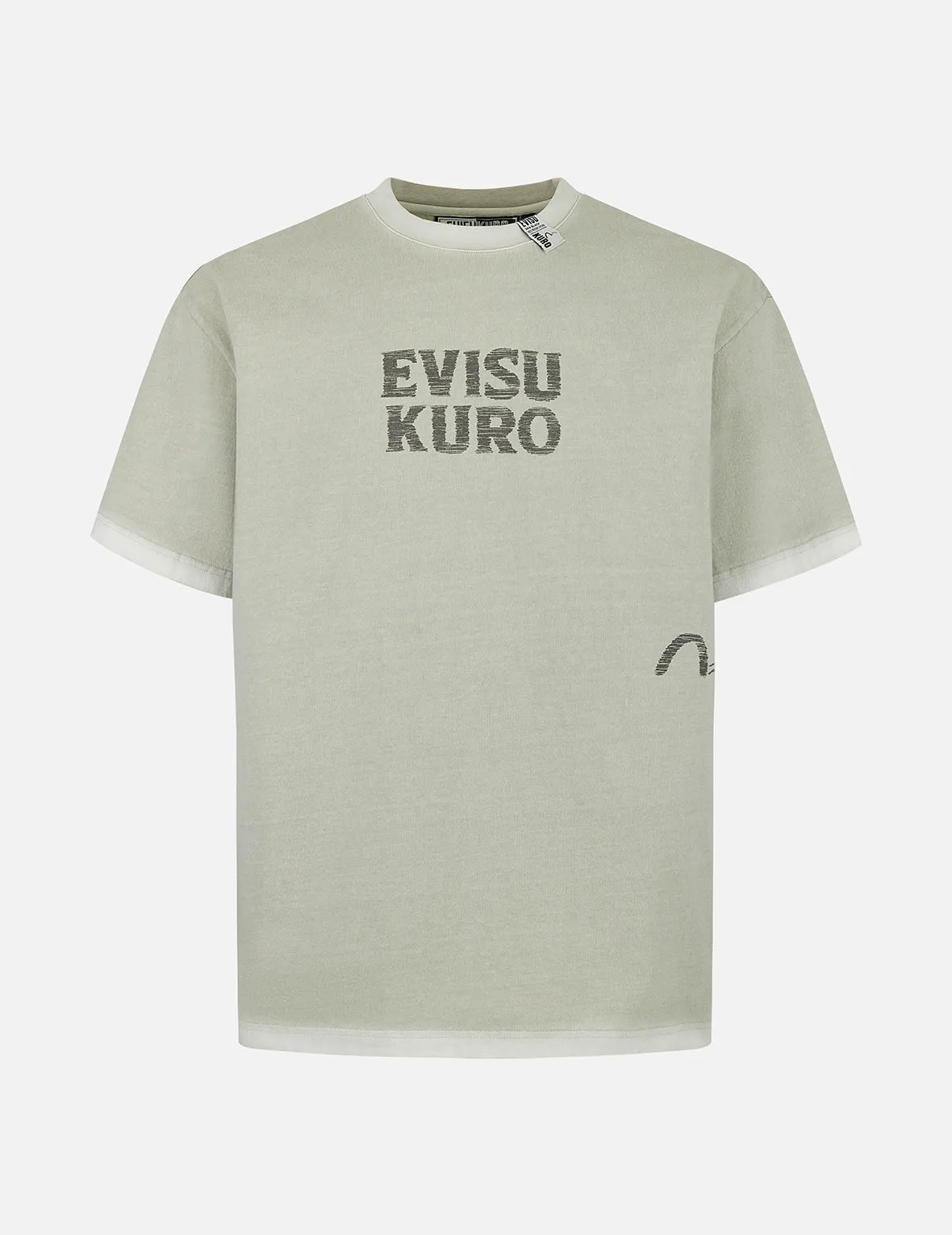 SPRING/ SUMMER COLLECTION 2025 Seagull and Logo Print Washed Relax Fit T-Shirt