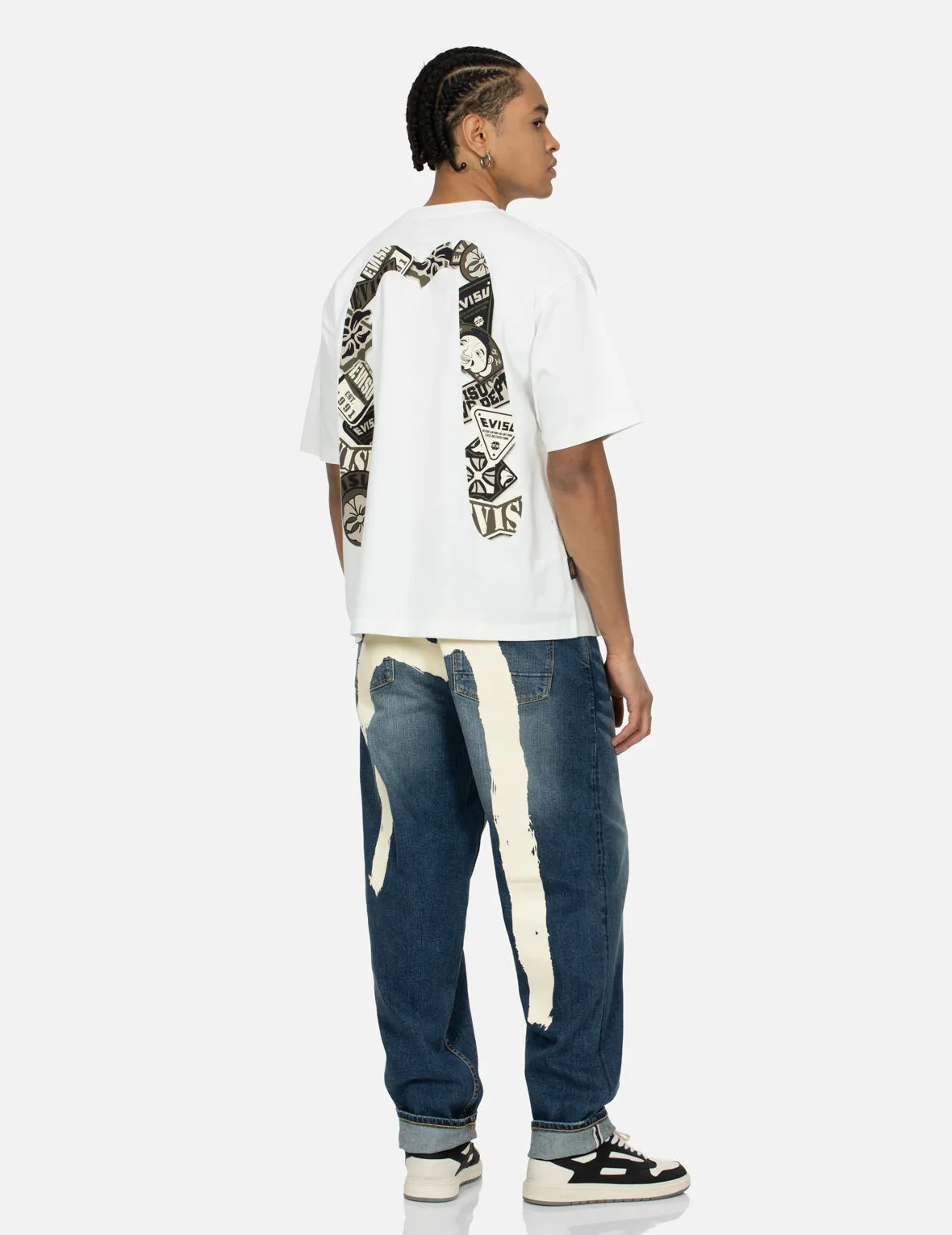 SPRING/ SUMMER COLLECTION 2025 Seagull and Stacked Badge Print Daicock Relax Fit T-shirt